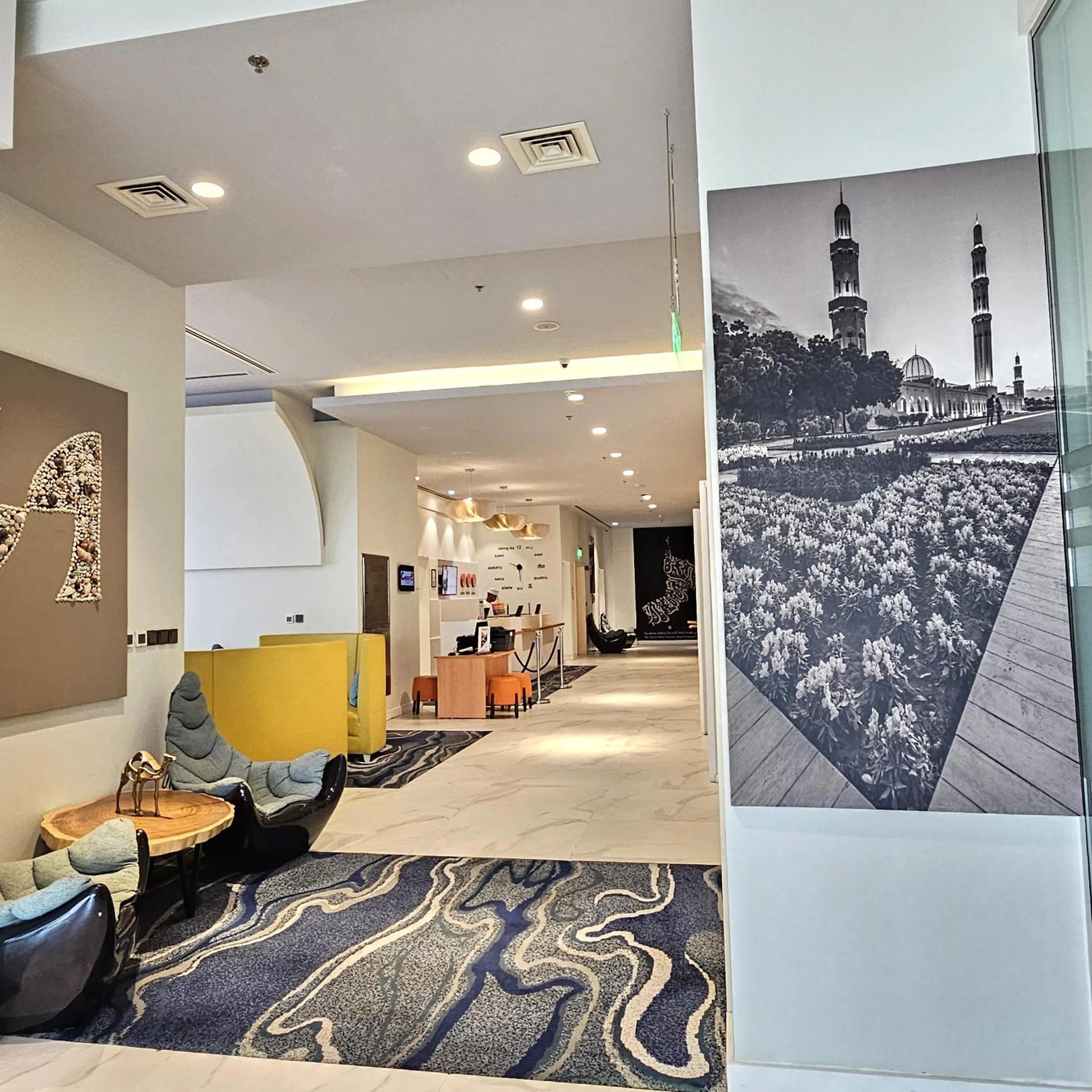 Seating area in Swiss-Belinn Airport Muscat Oman