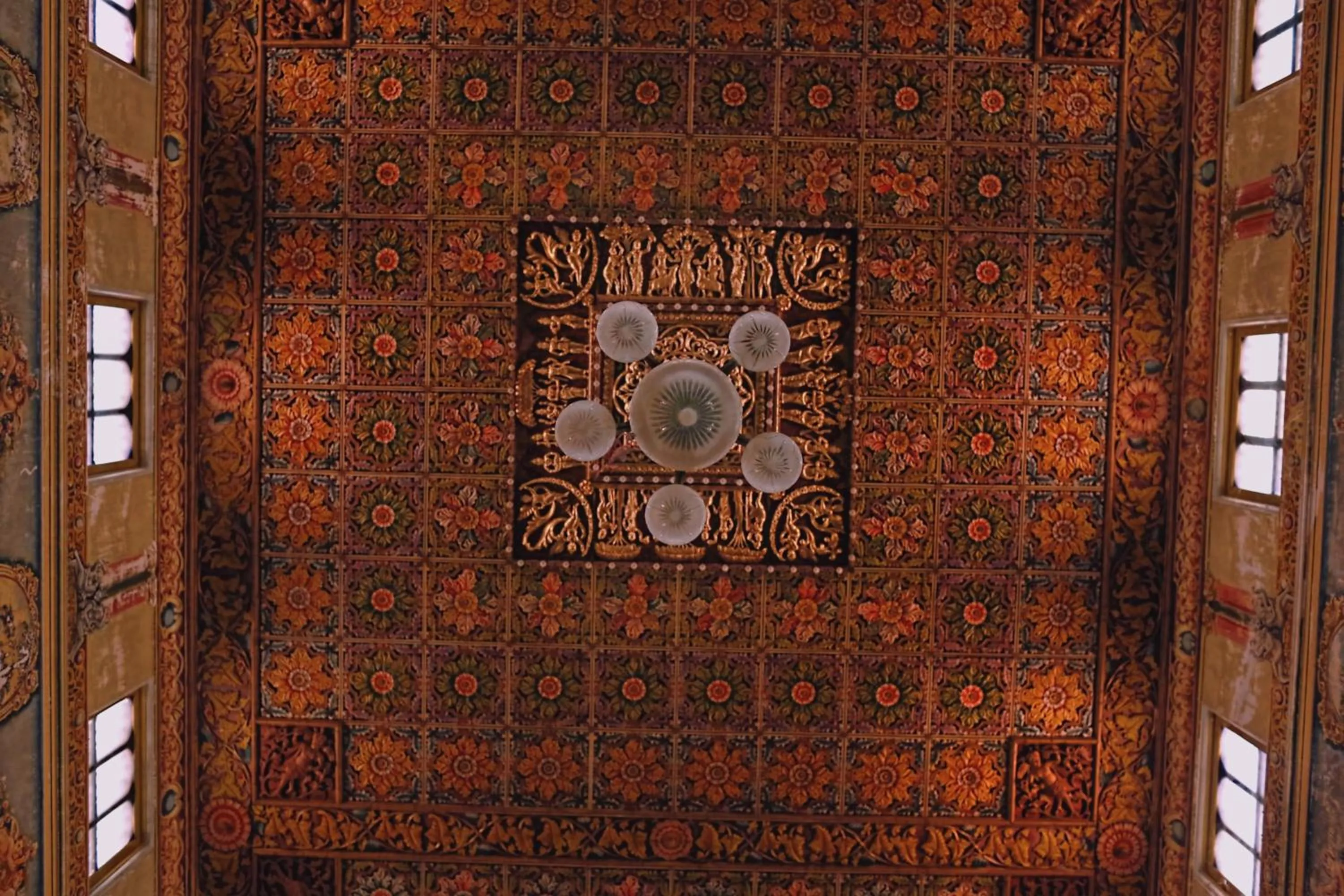 Decorative detail in Visalam Chettinad Palace - A CGH Earth Experience