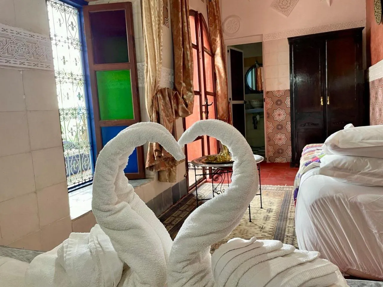 Decorative detail, Bed in Héritage Lalla Aicha Hotel & Spa