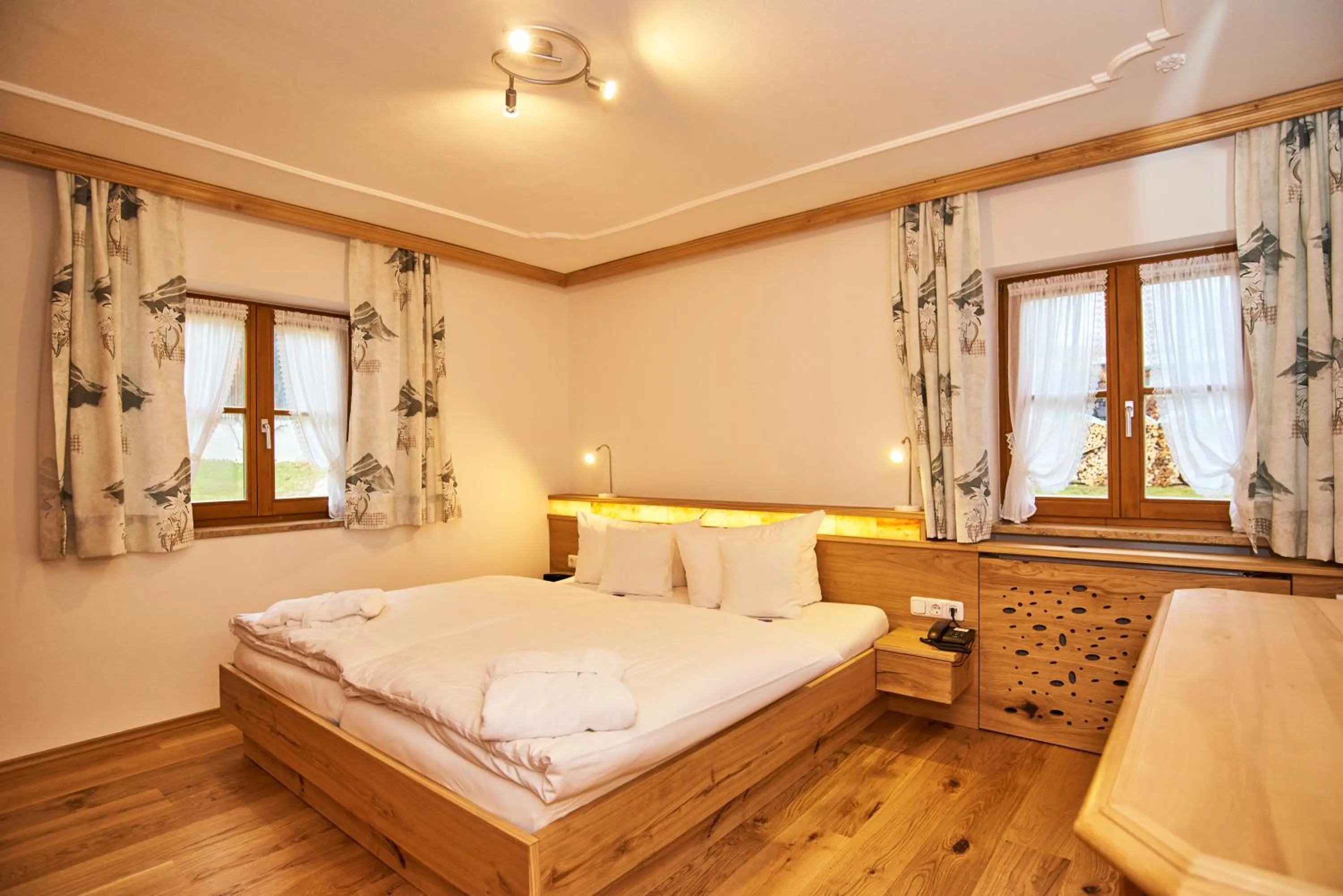 Bed in Naturhotel Reissenlehen