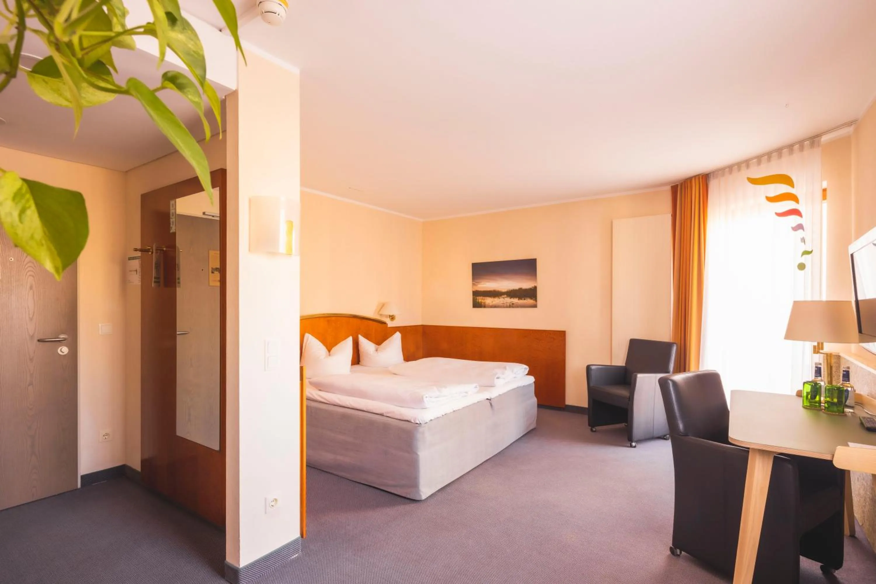 Decorative detail, Bed in Hotel Luise