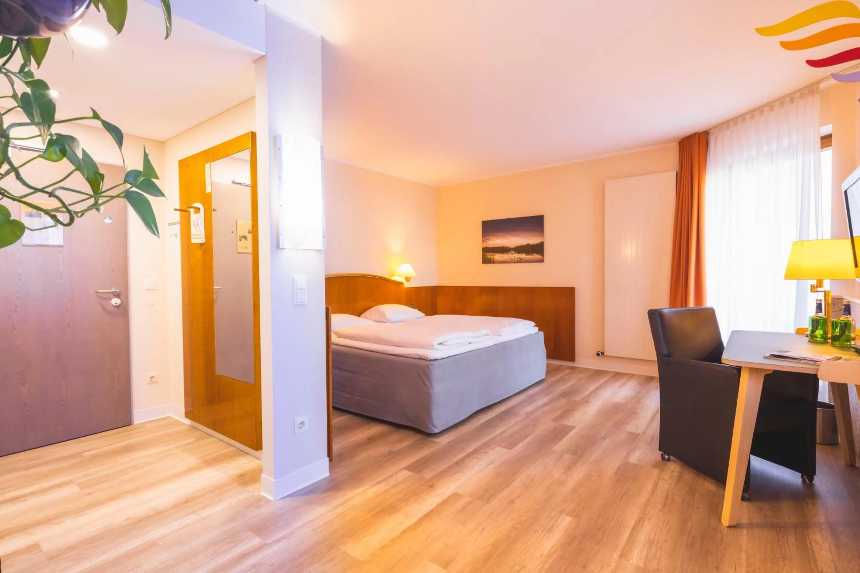 Decorative detail, Bed in Hotel Luise