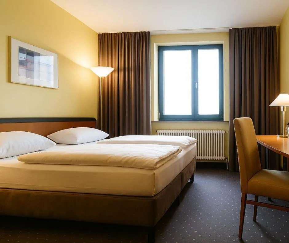 Bed in Plaza Hotel & Living Frankfurt