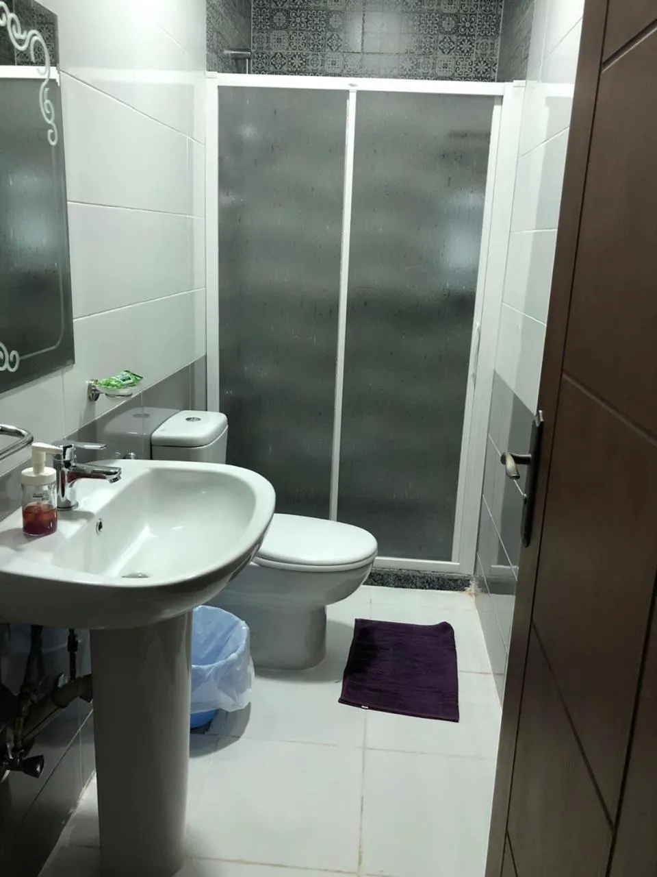 Bathroom in columbia sky city hotel