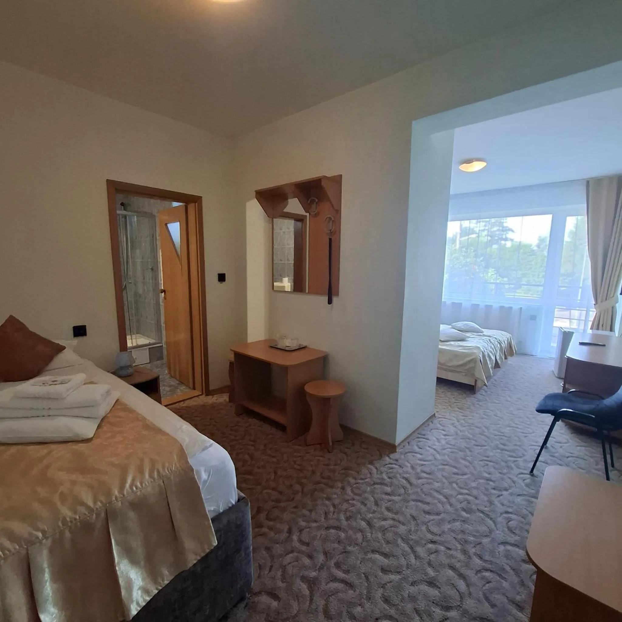 Bed in Pensiunea Warthe Bed & Breakfast