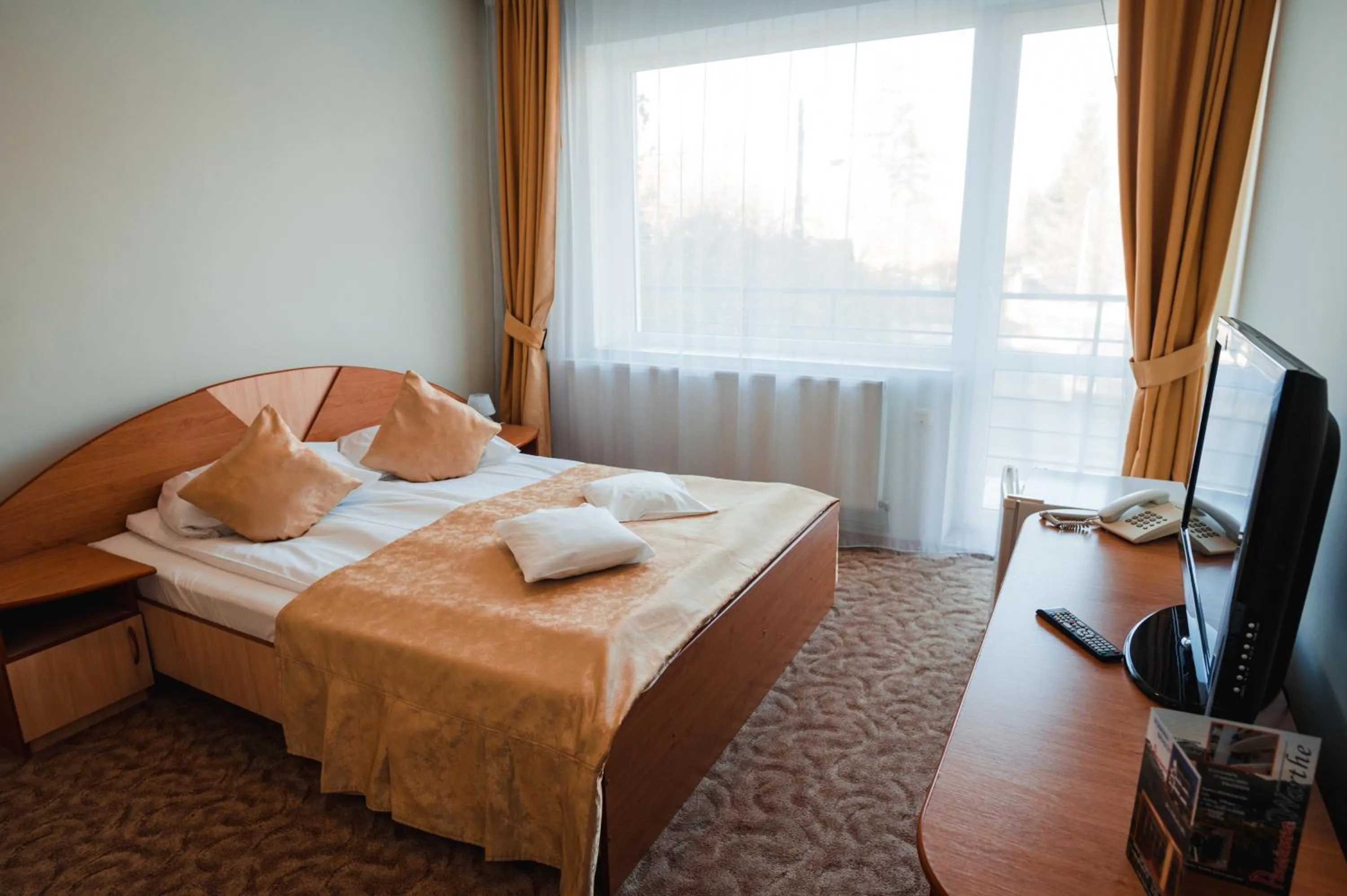 Communal lounge/ TV room, Bed in Pensiunea Warthe Bed & Breakfast