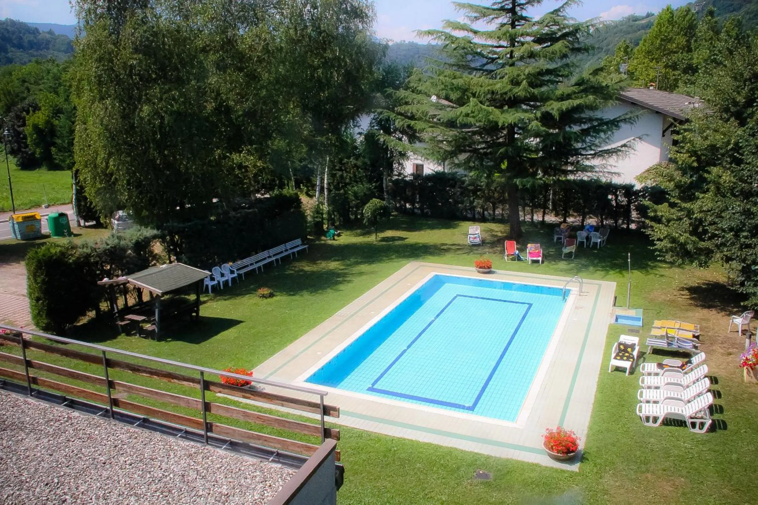Pool view in Hotel Dolomiti