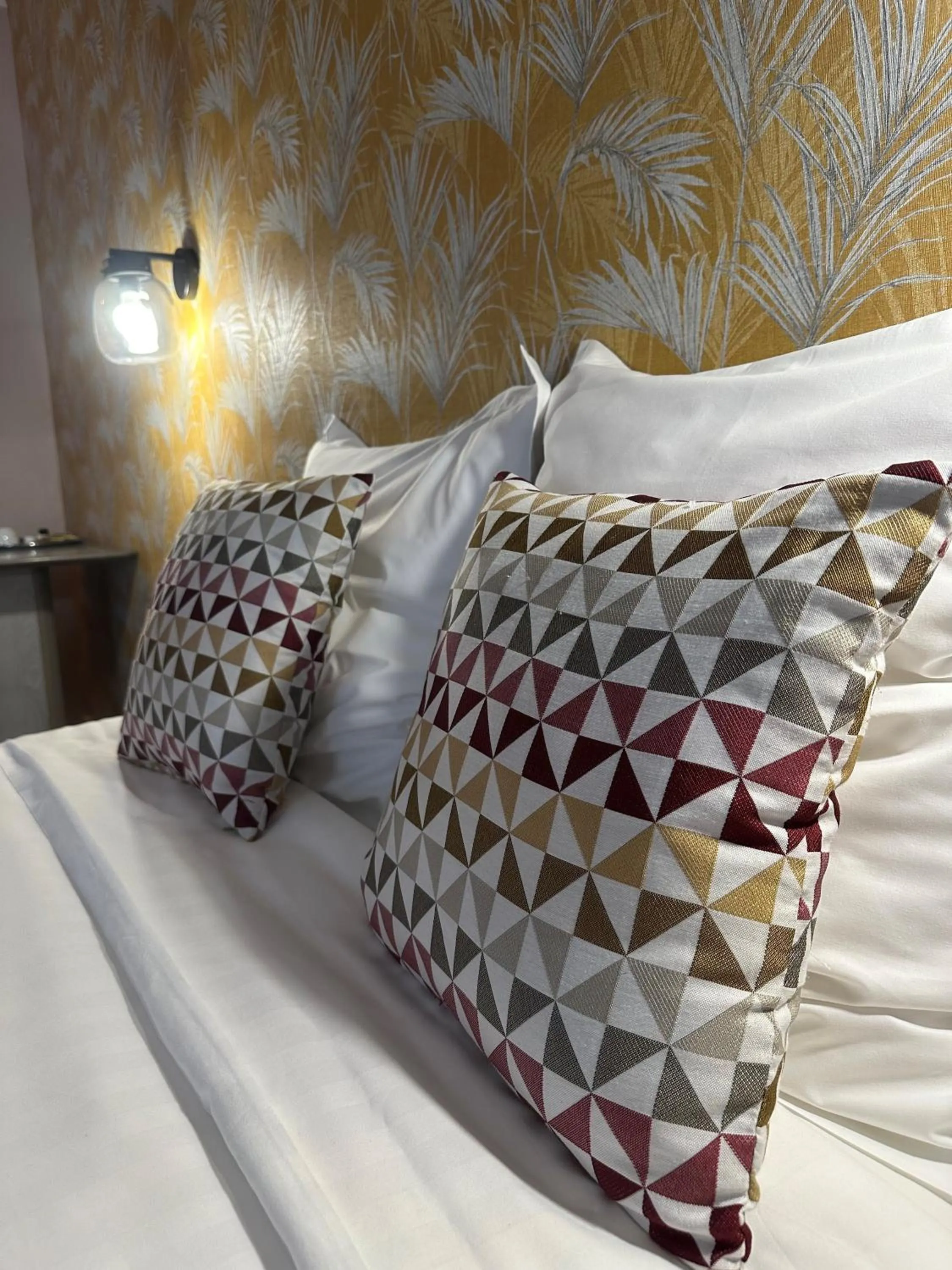 Decorative detail, Bed in Logis Hotels - Château Saint Marcel