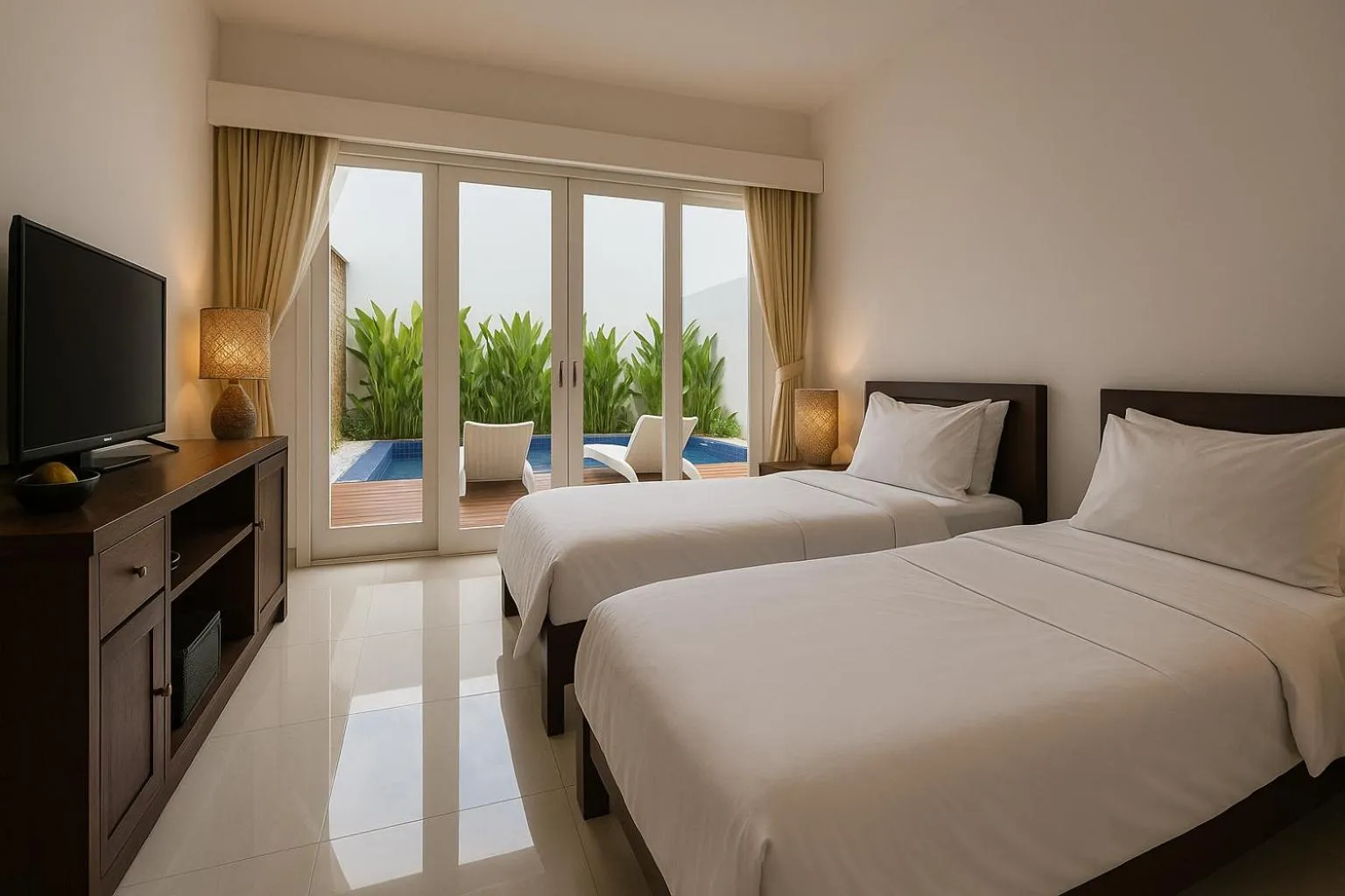 Bed in Lumiere Hotel Gili Trawangan