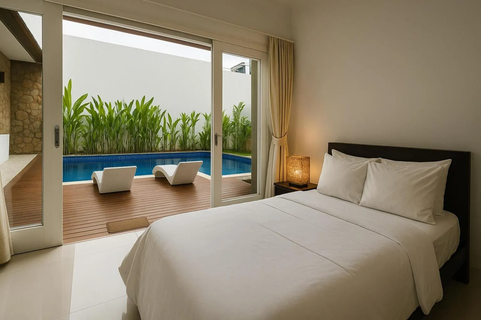 Bed in Lumiere Hotel Gili Trawangan