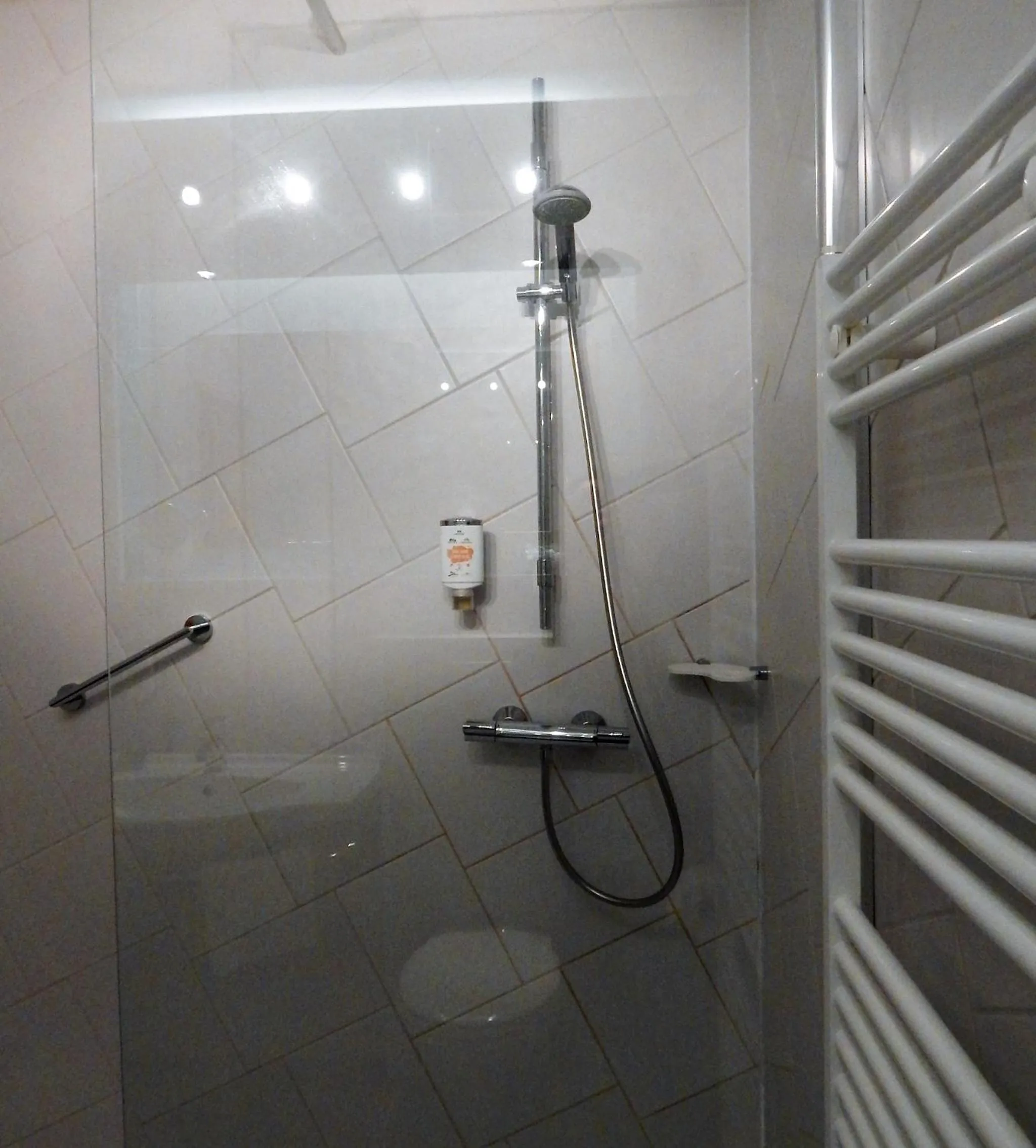 Shower in Land-gut-Hotel Zum alten Forsthaus - Aufladestation für Elektroautos