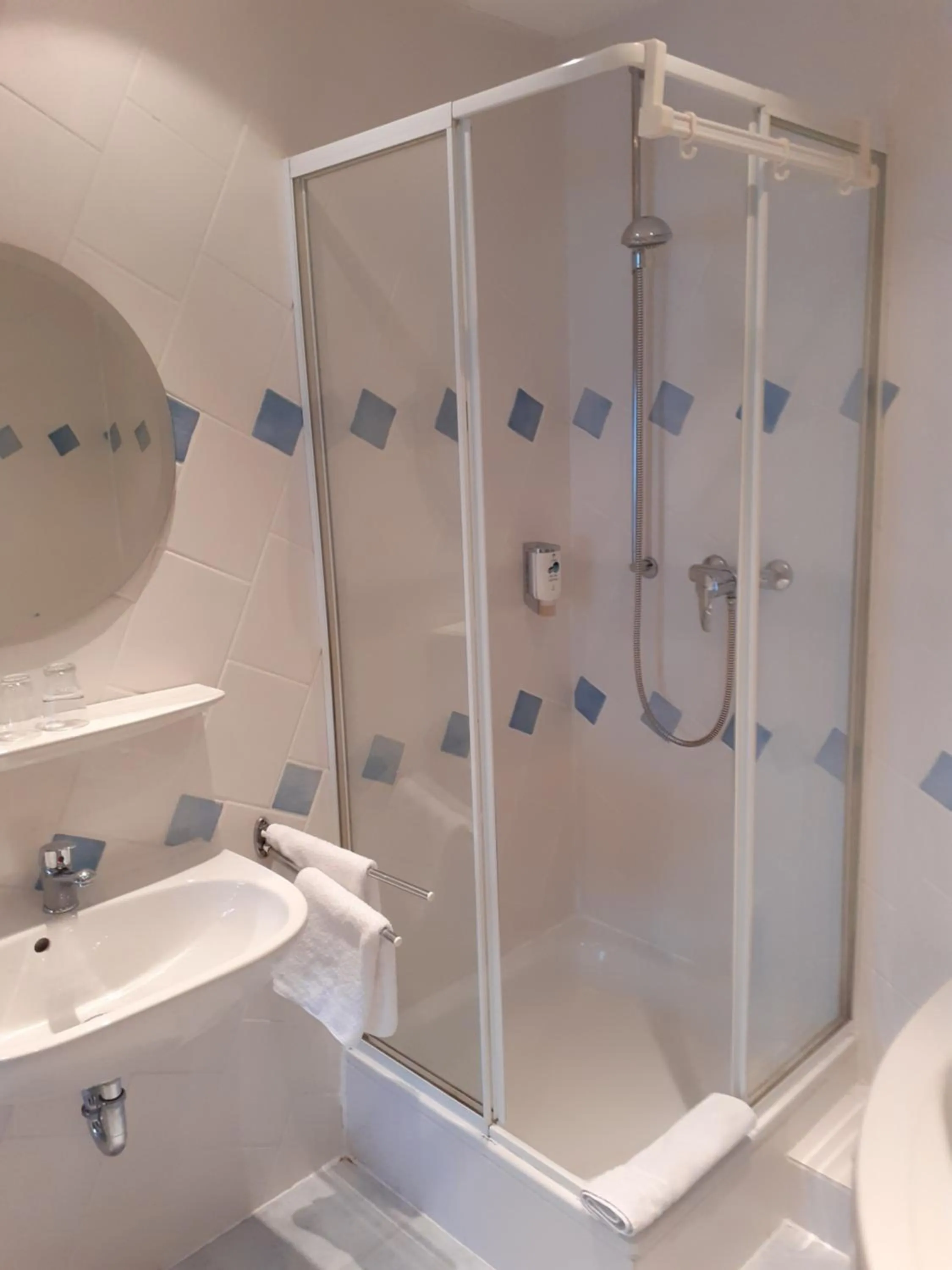 Shower in Land-gut-Hotel Zum alten Forsthaus - Aufladestation für Elektroautos