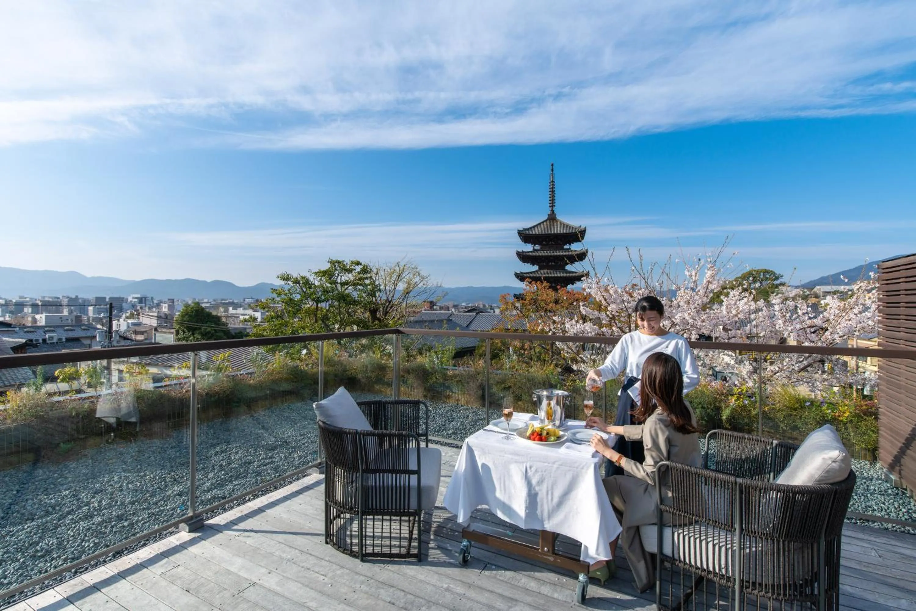 Balcony/Terrace in The Hotel Seiryu Kyoto Kiyomizu - a member of the Leading Hotels of the World-