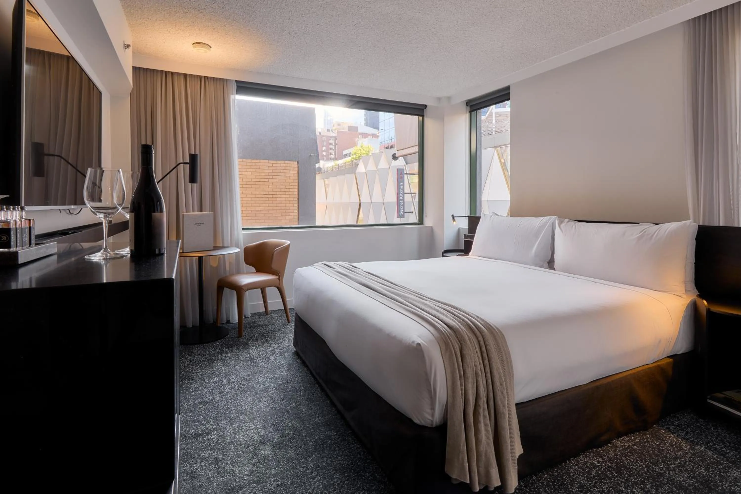 Bedroom, Bed in Lancemore Crossley St. Melbourne