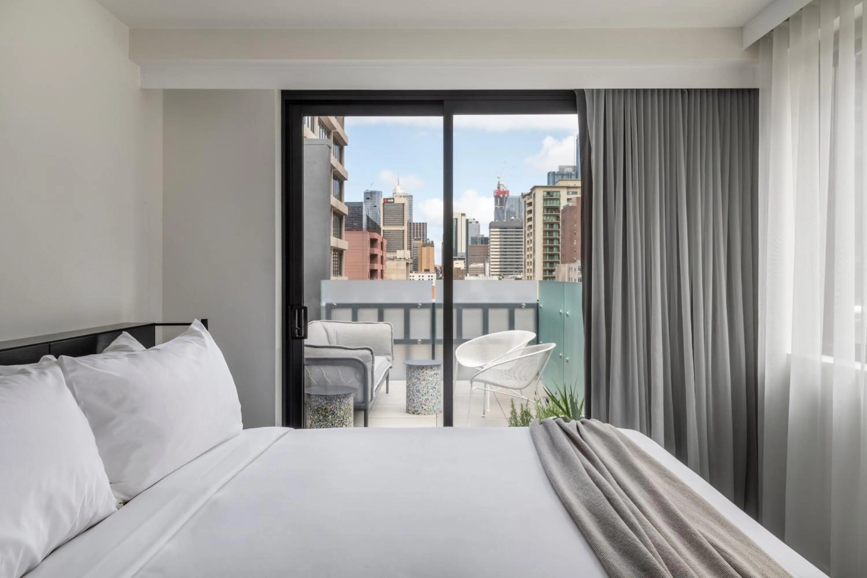 Bedroom, Bed in Lancemore Crossley St. Melbourne