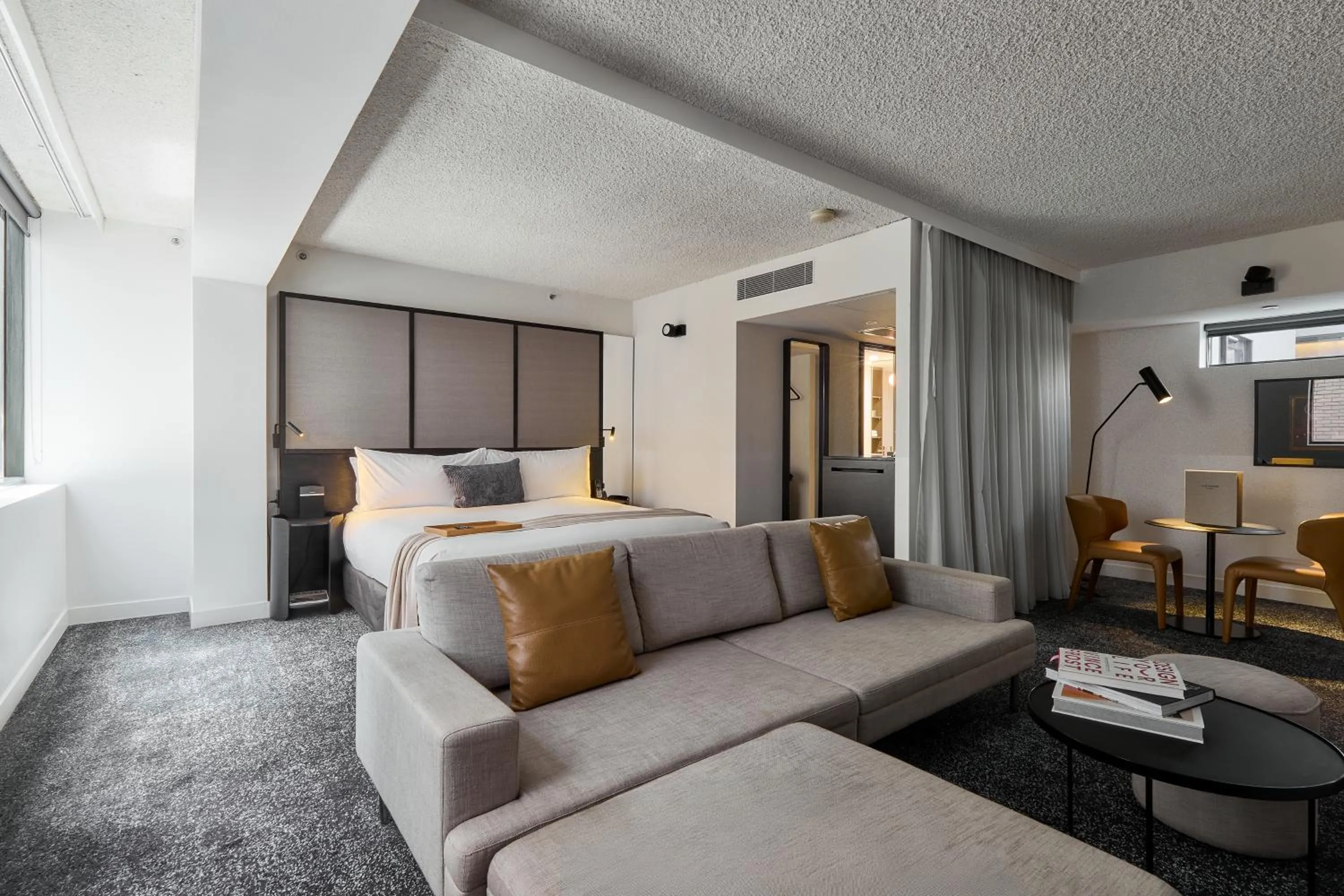 Seating area, Bed in Lancemore Crossley St. Melbourne