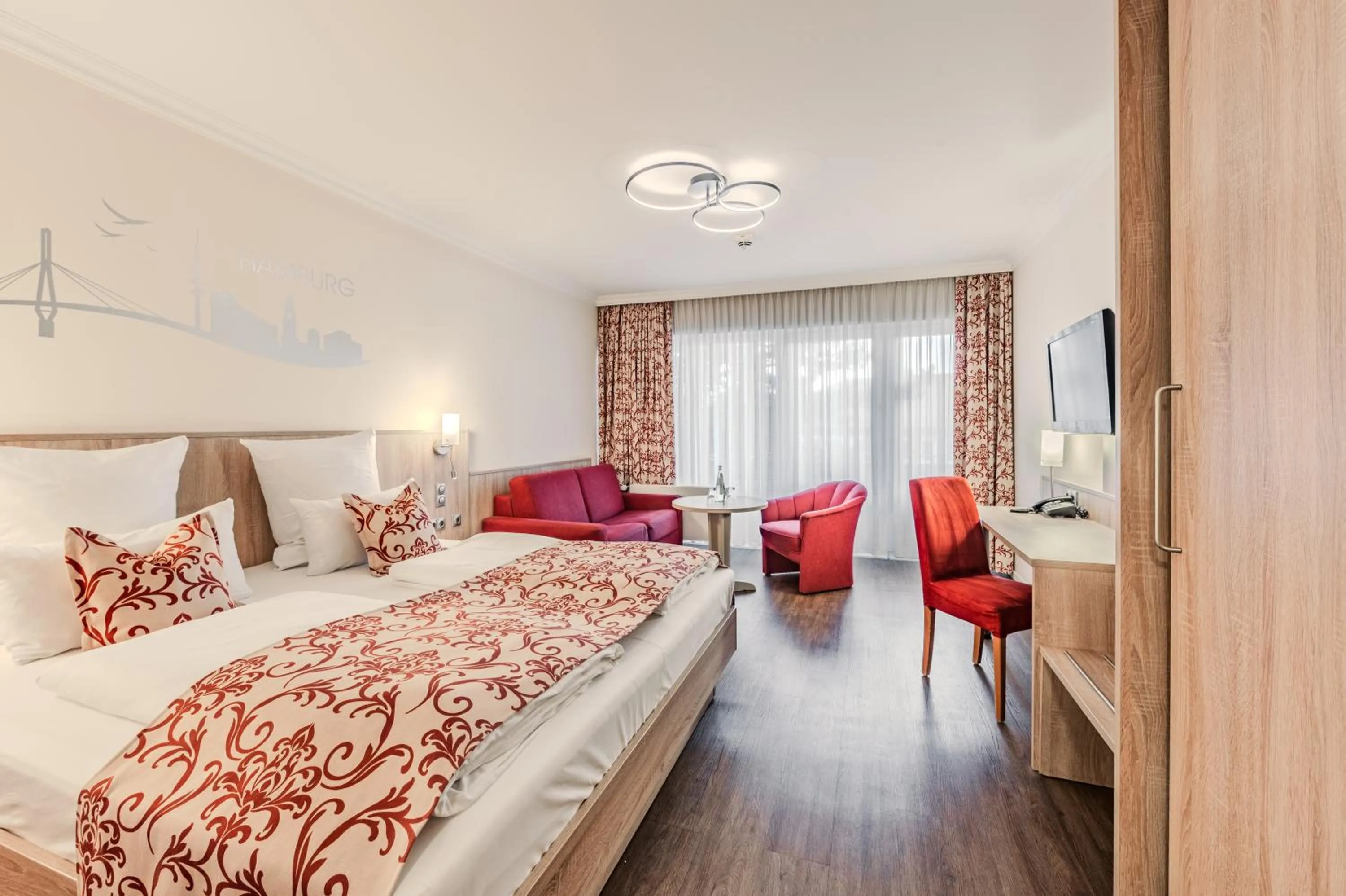 Photo of the whole room, Bed in Apartment-Hotel Hamburg Mitte