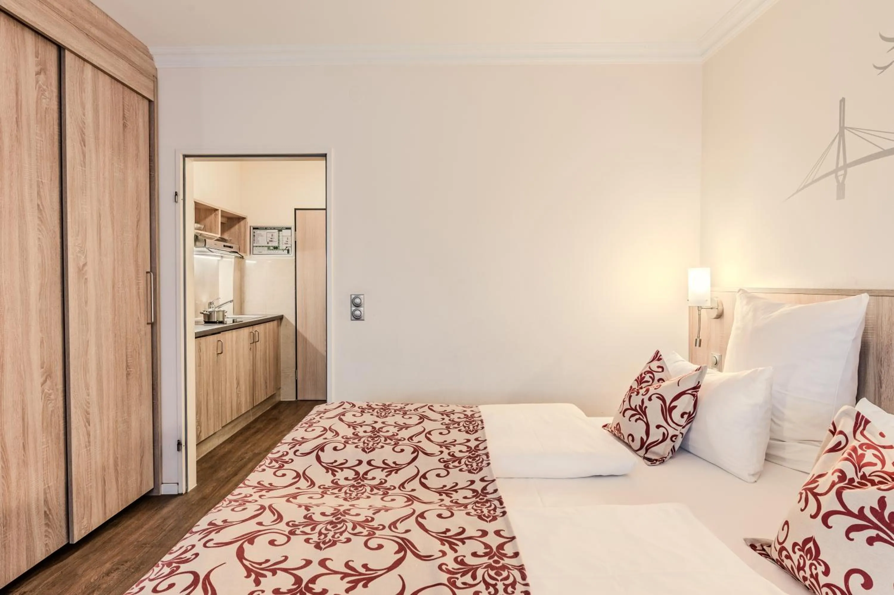 Photo of the whole room, Bed in Apartment-Hotel Hamburg Mitte