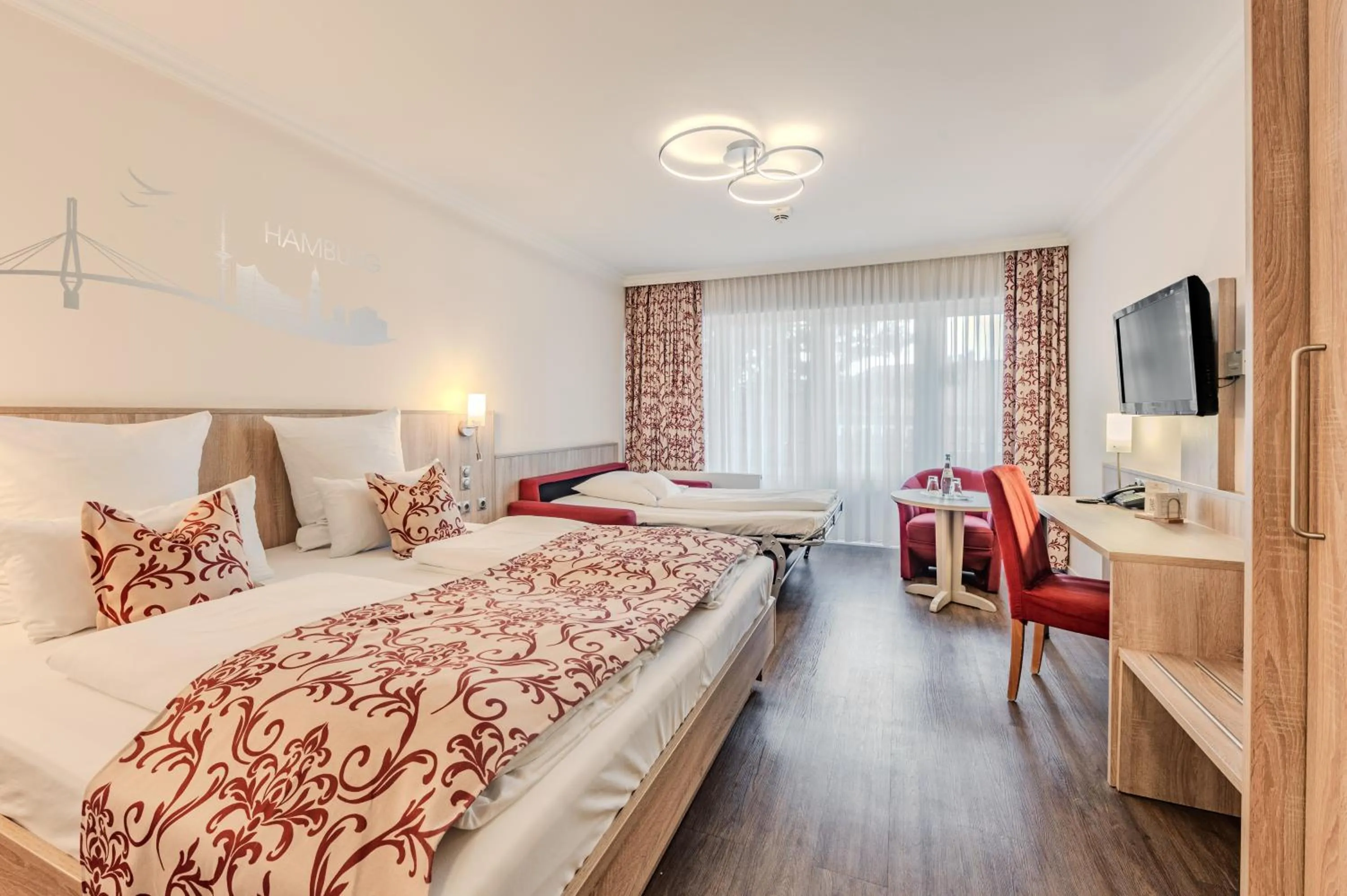 Bed in Apartment-Hotel Hamburg Mitte