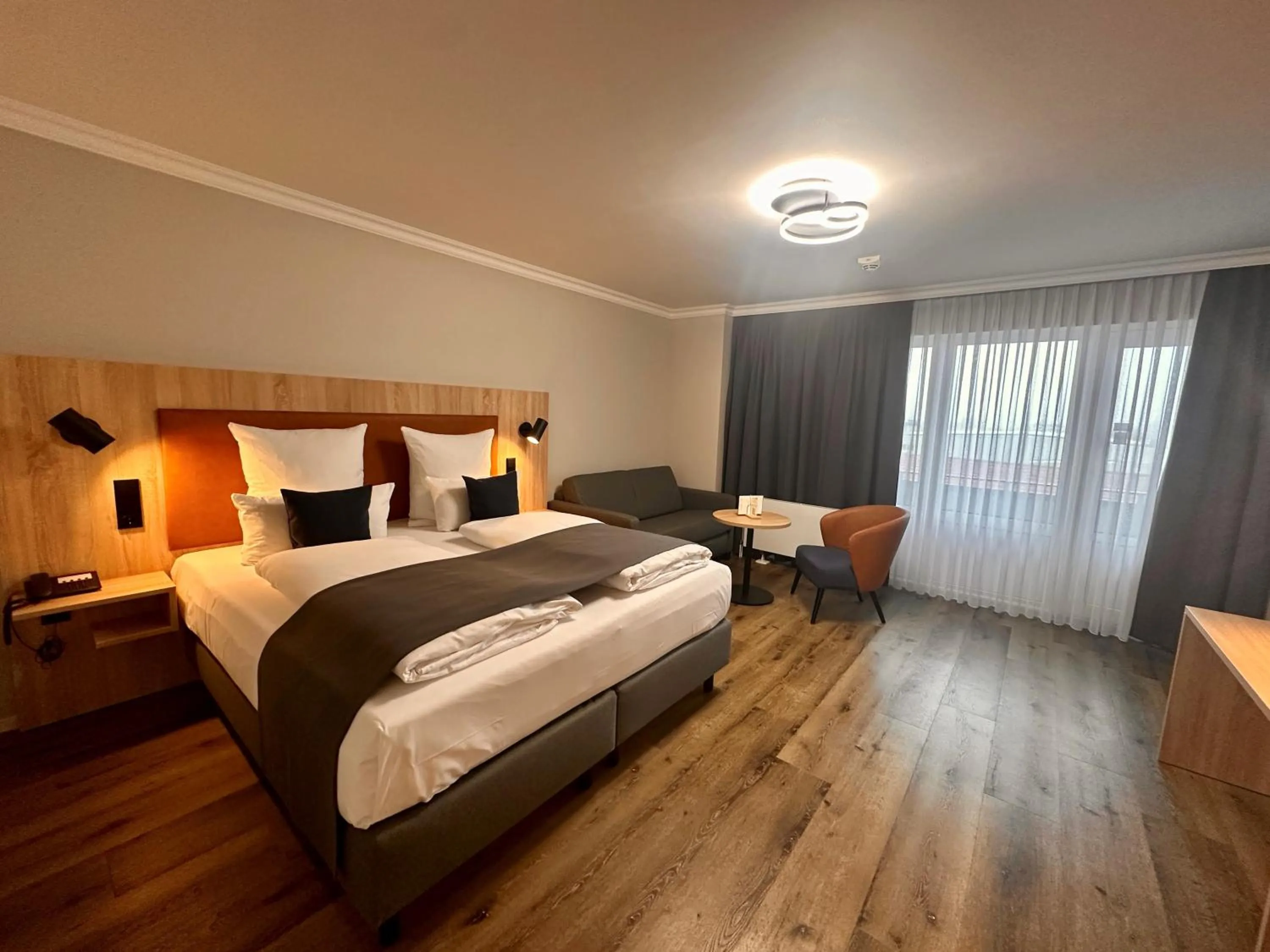 Bed in Apartment-Hotel Hamburg Mitte