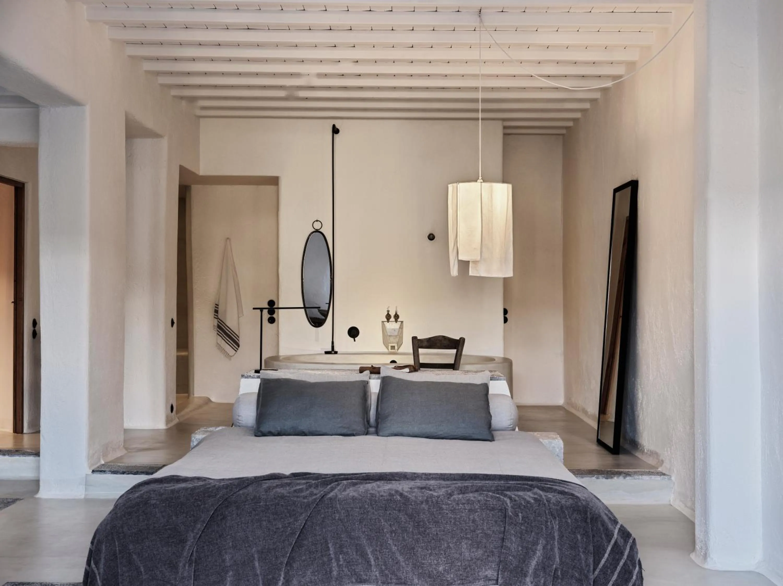 Bedroom, Bed in Nomad Mykonos - Small Luxury Hotels of the World