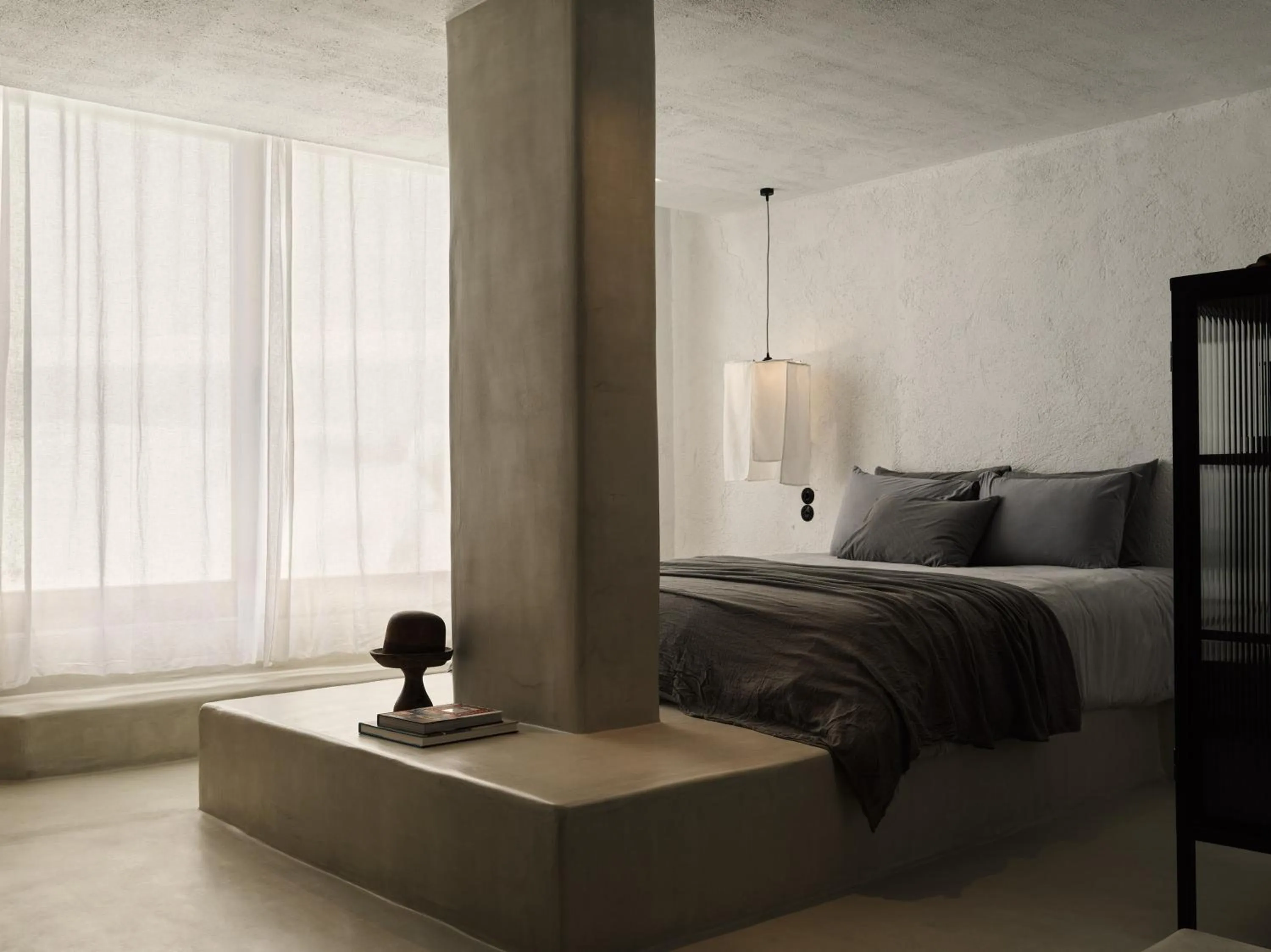 Bedroom, Bed in Nomad Mykonos - Small Luxury Hotels of the World