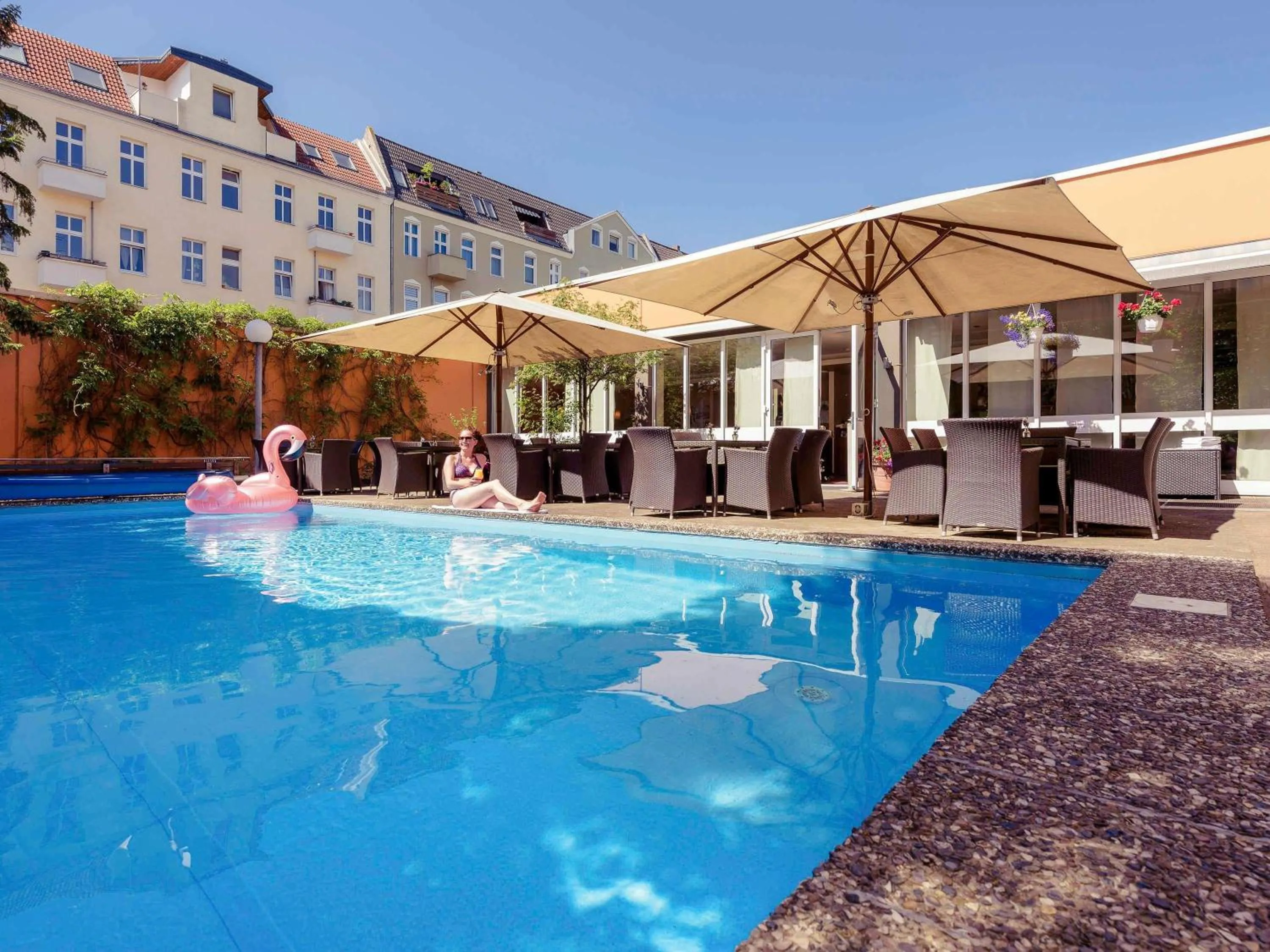 Pool view in Mercure Hotel Berlin City West