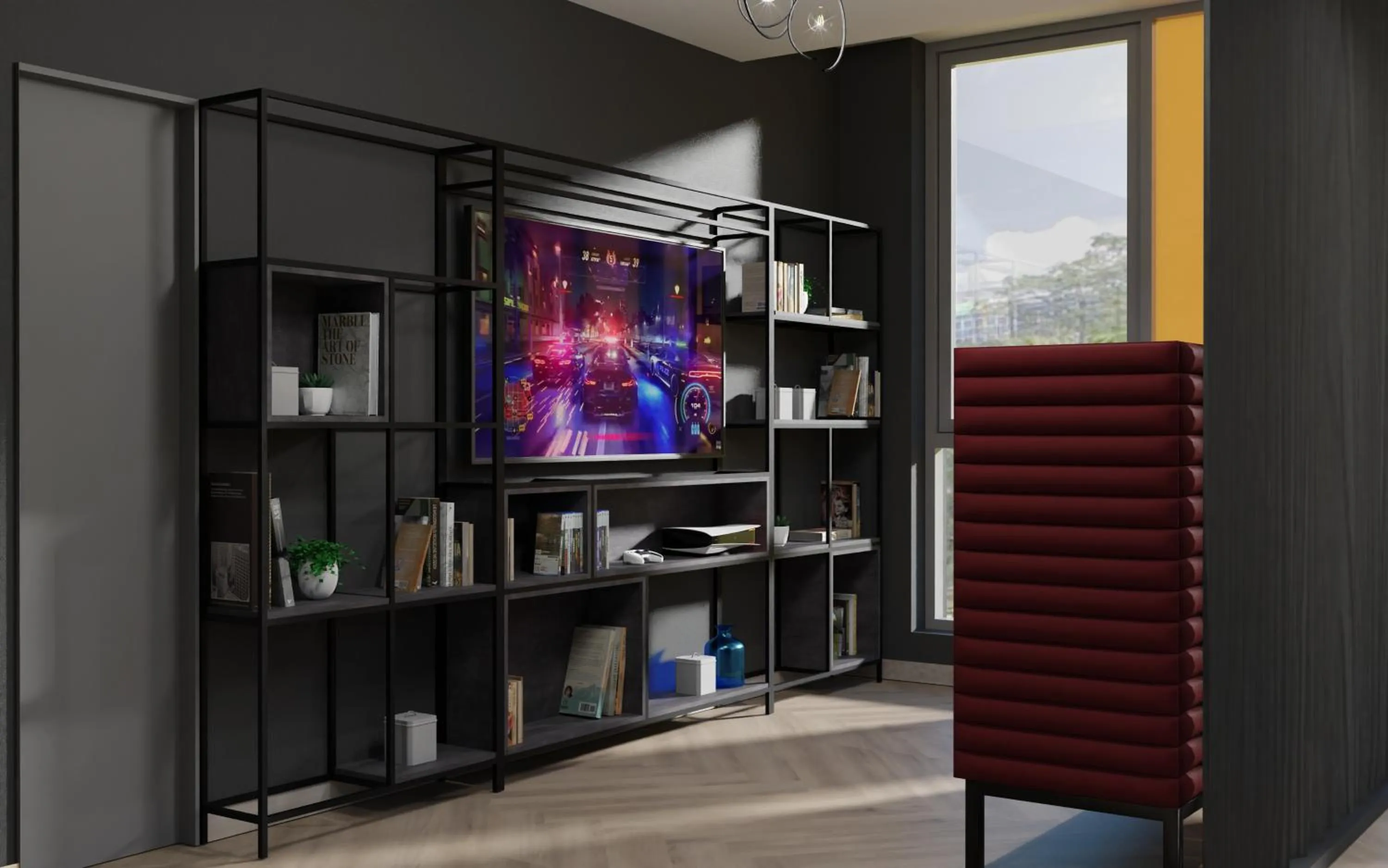 Communal lounge/ TV room in THE SCOTTY Hotel Hamburg