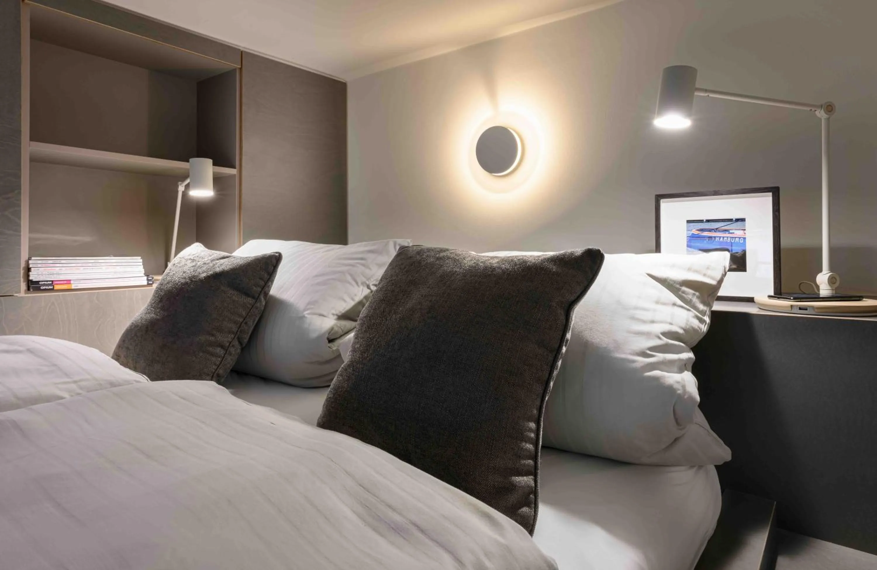 Bed in OBERDECK Studio Apartments - Adults only