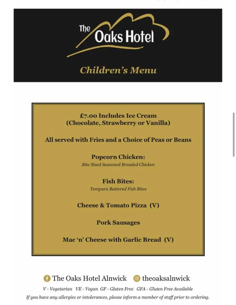 Food and drinks in The Oaks Hotel