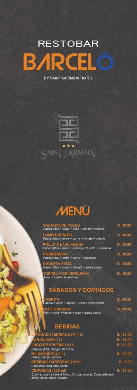 Restaurant/places to eat in Saint Germain Hotel