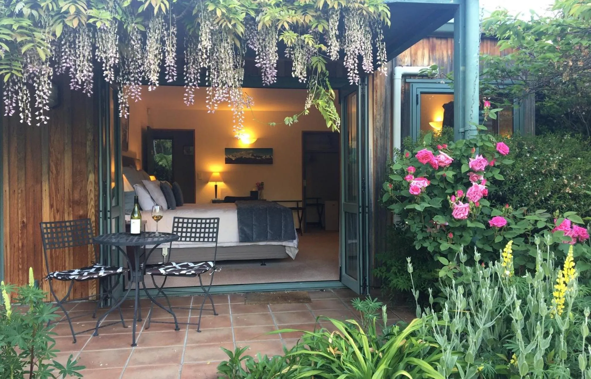 Patio in Whakaipo Lodge