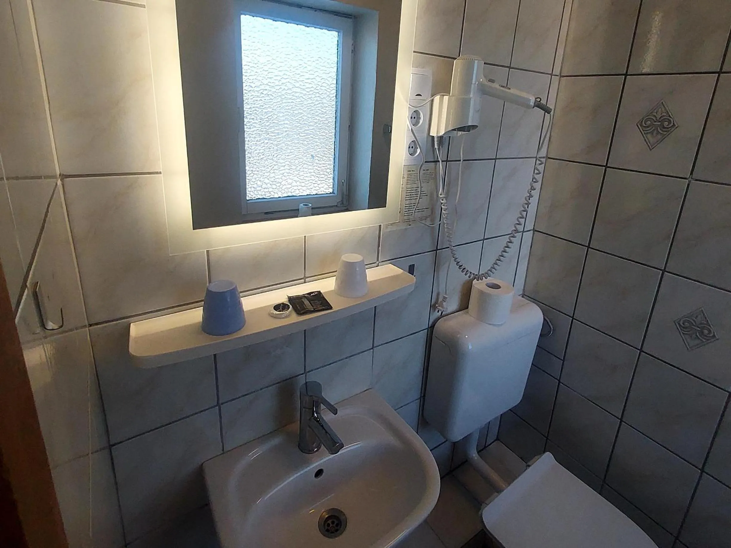 Toilet in Landgasthof "Hotel zum Norden"