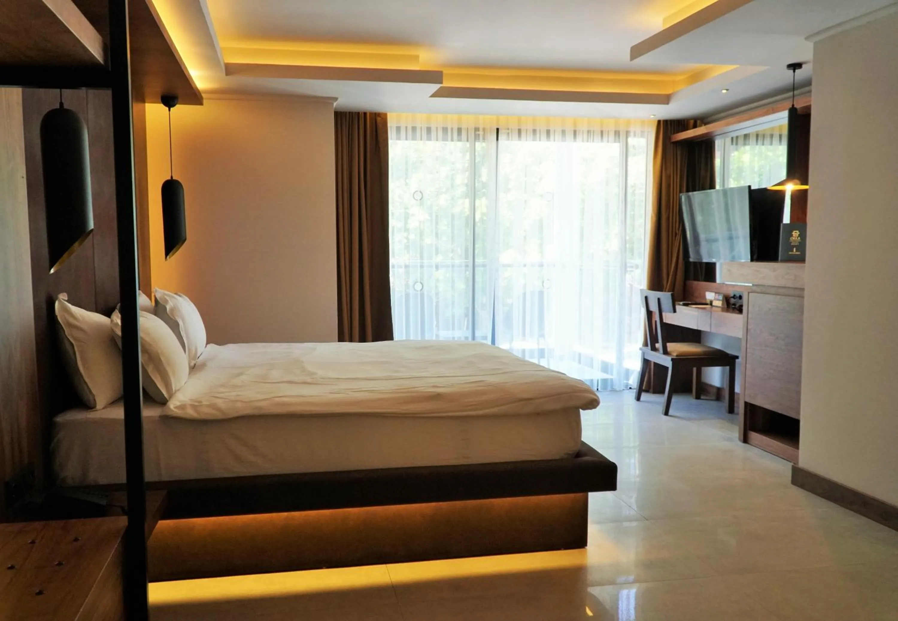 Bed in Orka Sunlife Resort Hotel and Aquapark