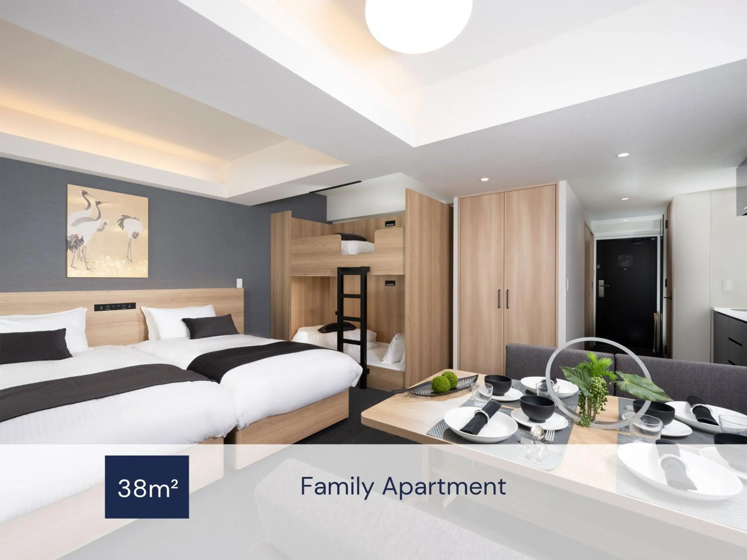 Photo of the whole room, Bed in MIMARU Osaka Shinsaibashi West