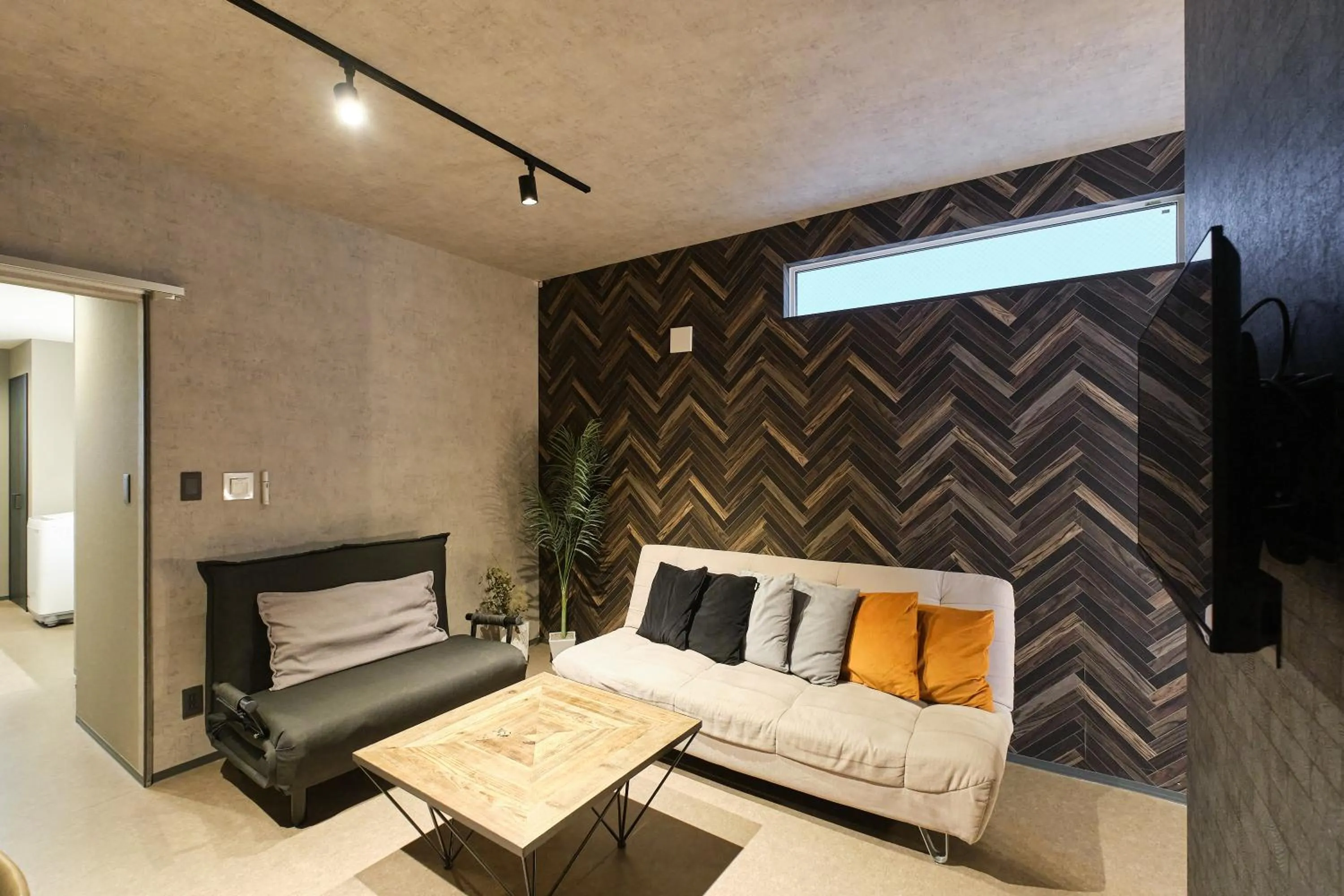 Living room, Bed in UCHI SUSUKINO WEST by Hotel Wheat