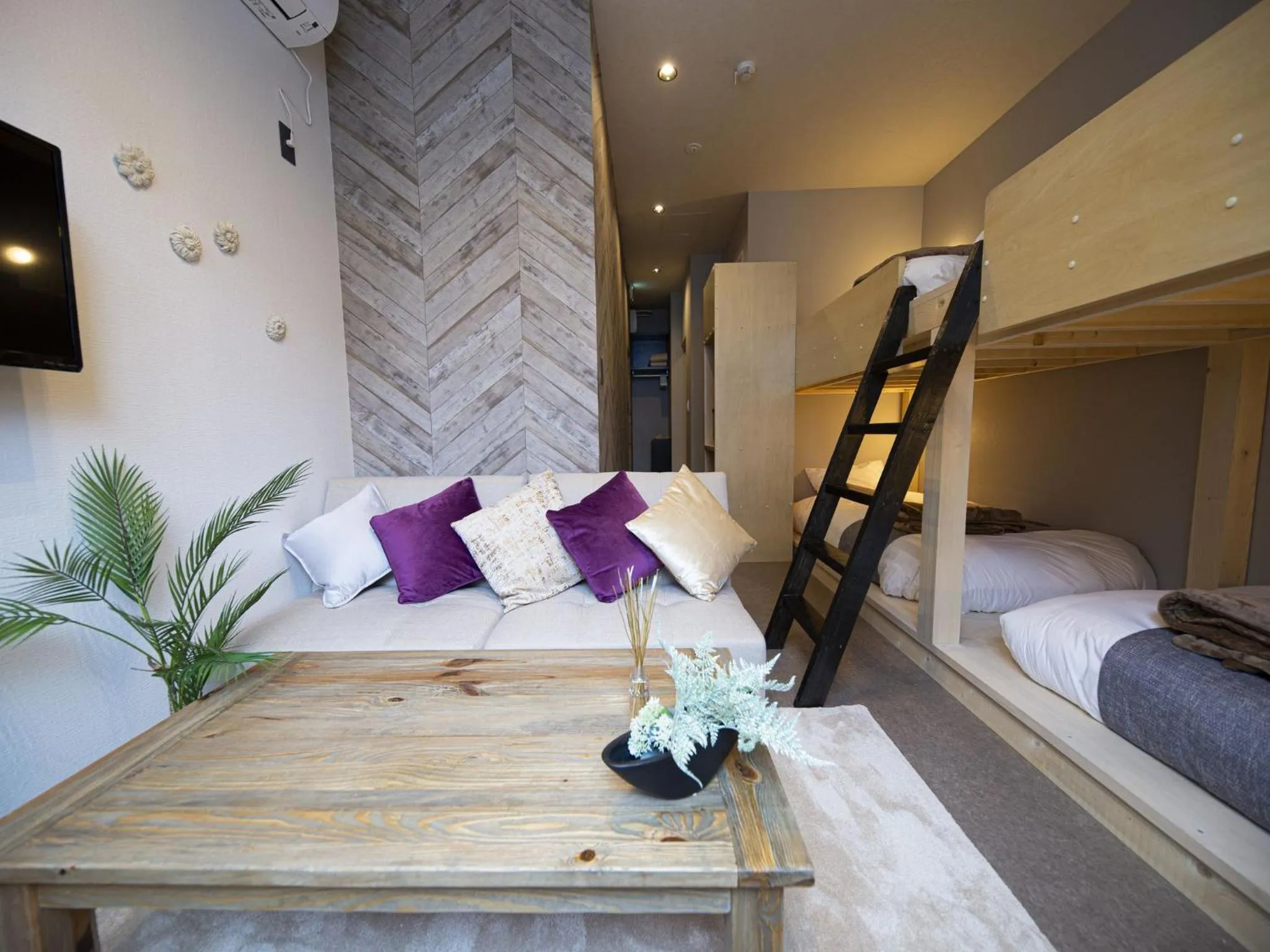 Photo of the whole room, Bed in UCHI SUSUKINO WEST by Hotel Wheat