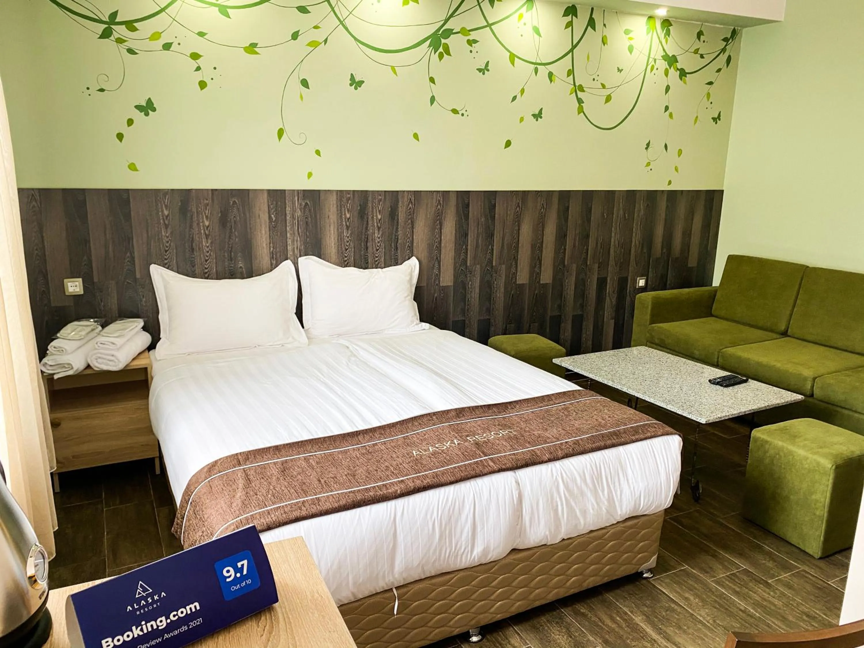 Bed in Alaska Resort