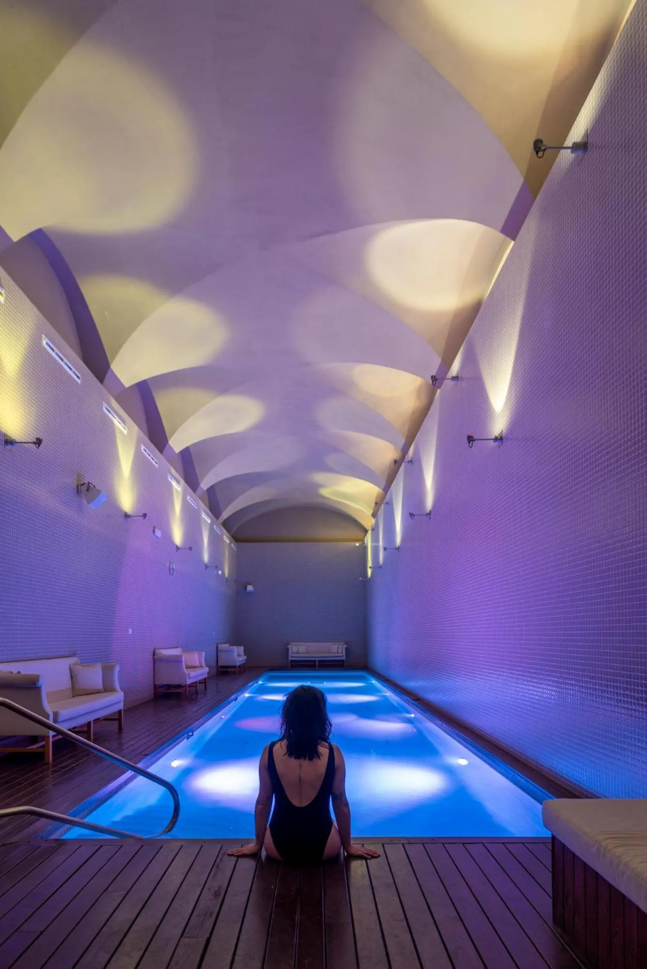 Pool view in Parador de Corias