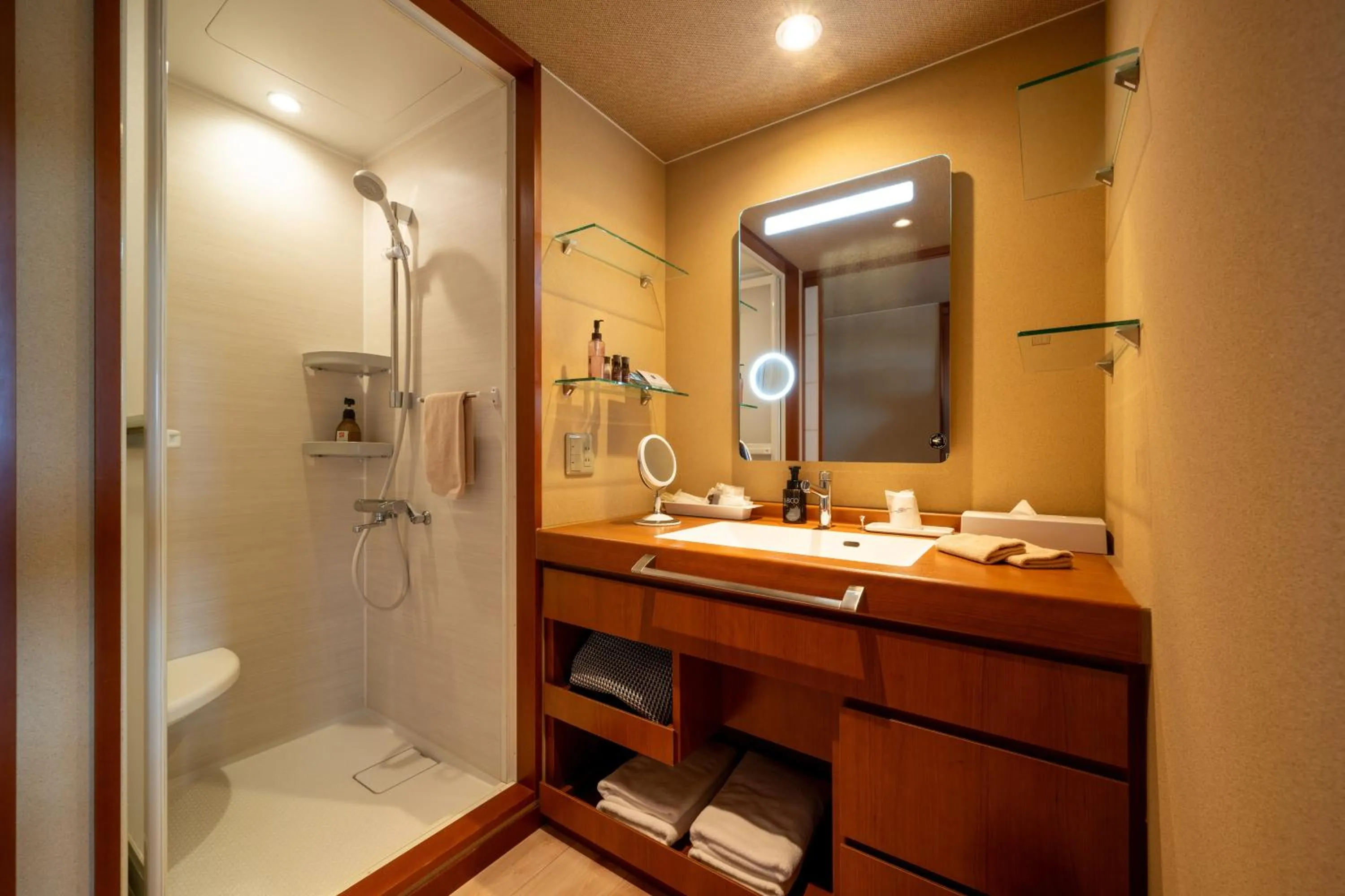 Shower in Komatsu-kan Kofu-tei