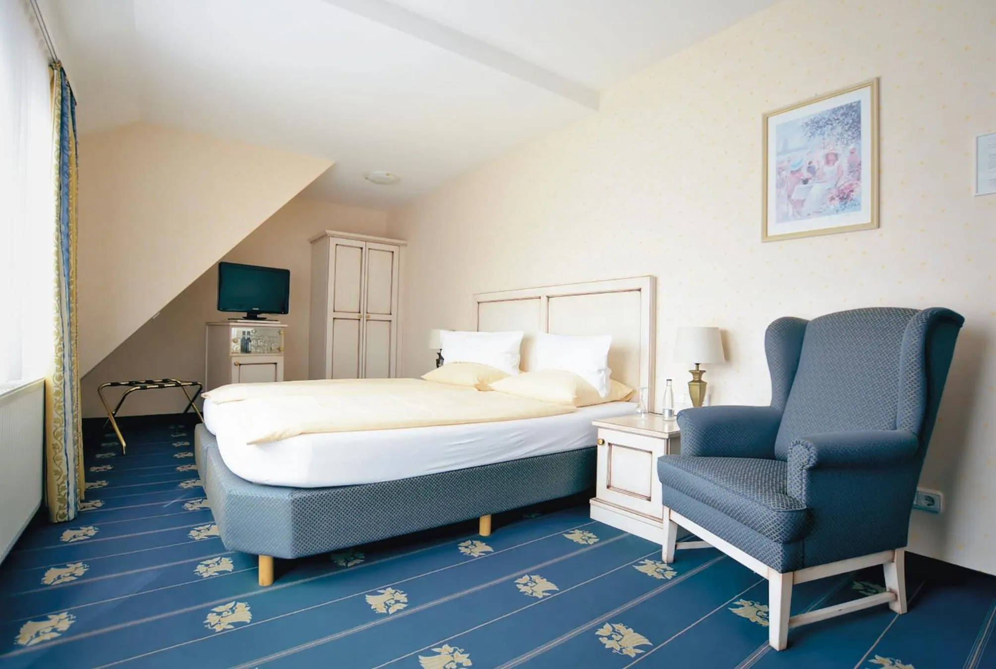 Decorative detail, Bed in Hotel Jugendstil