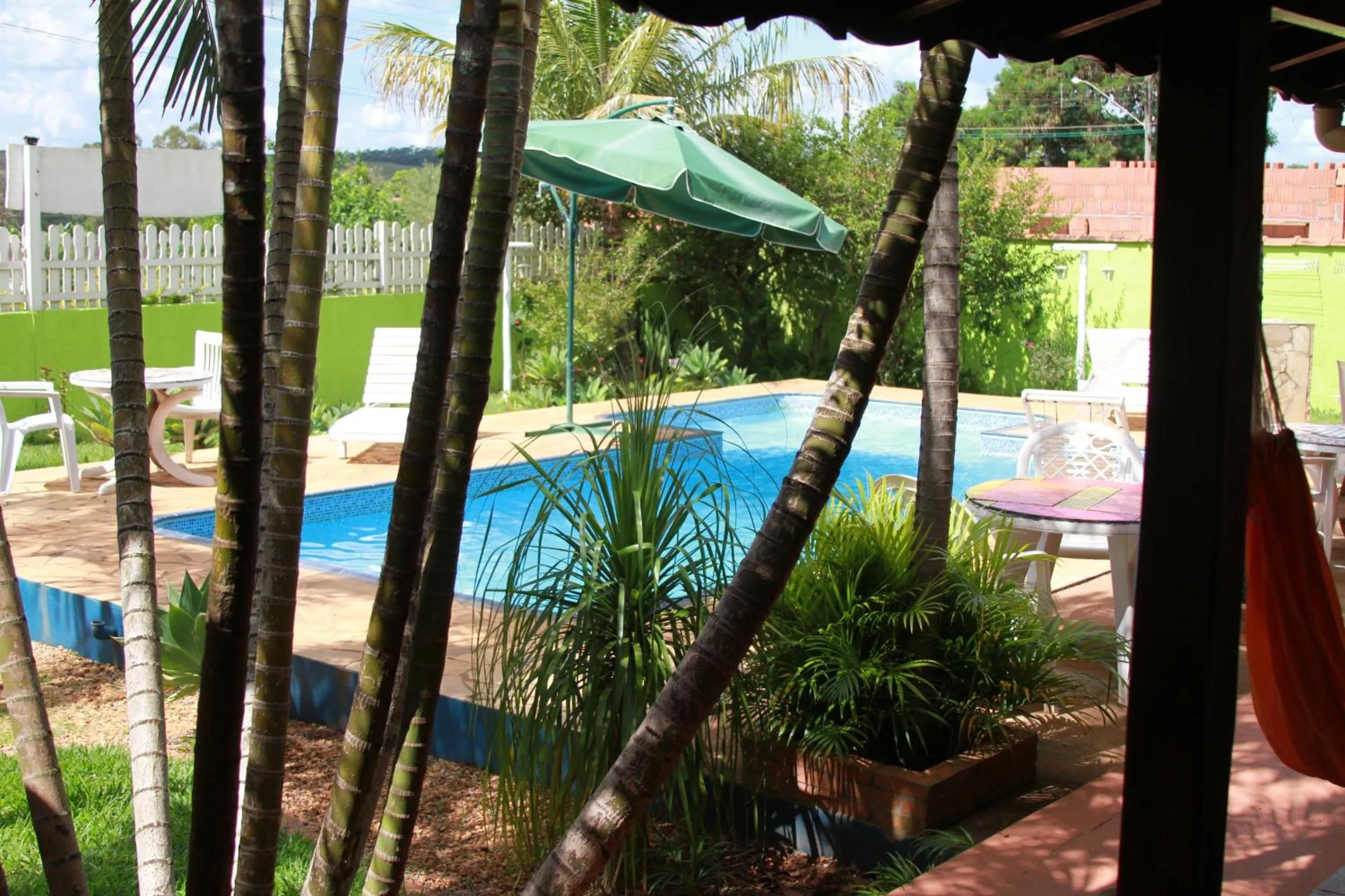 Pool view in Pousada Jacare Pepira