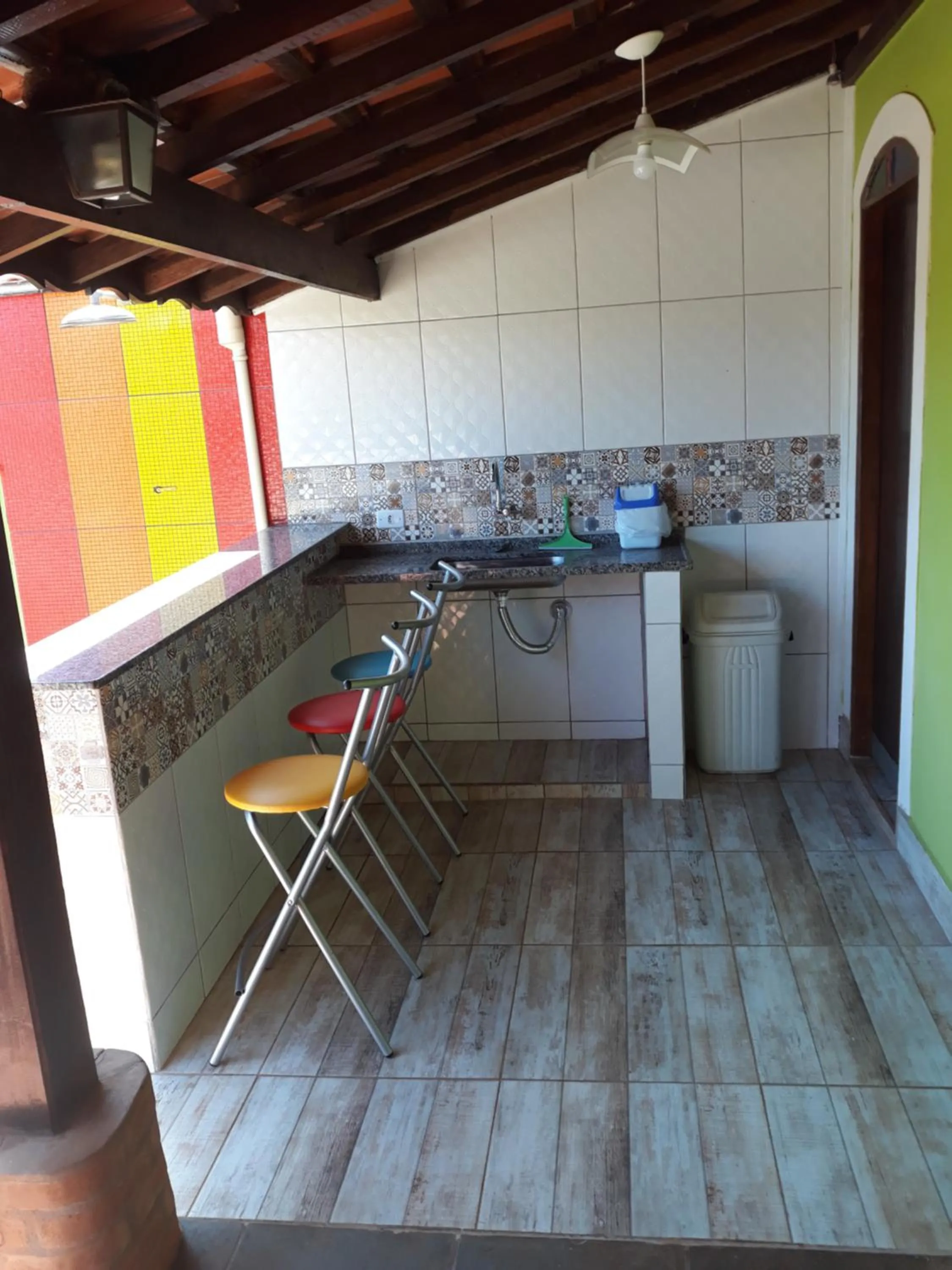 Kitchen or kitchenette in Pousada Jacare Pepira