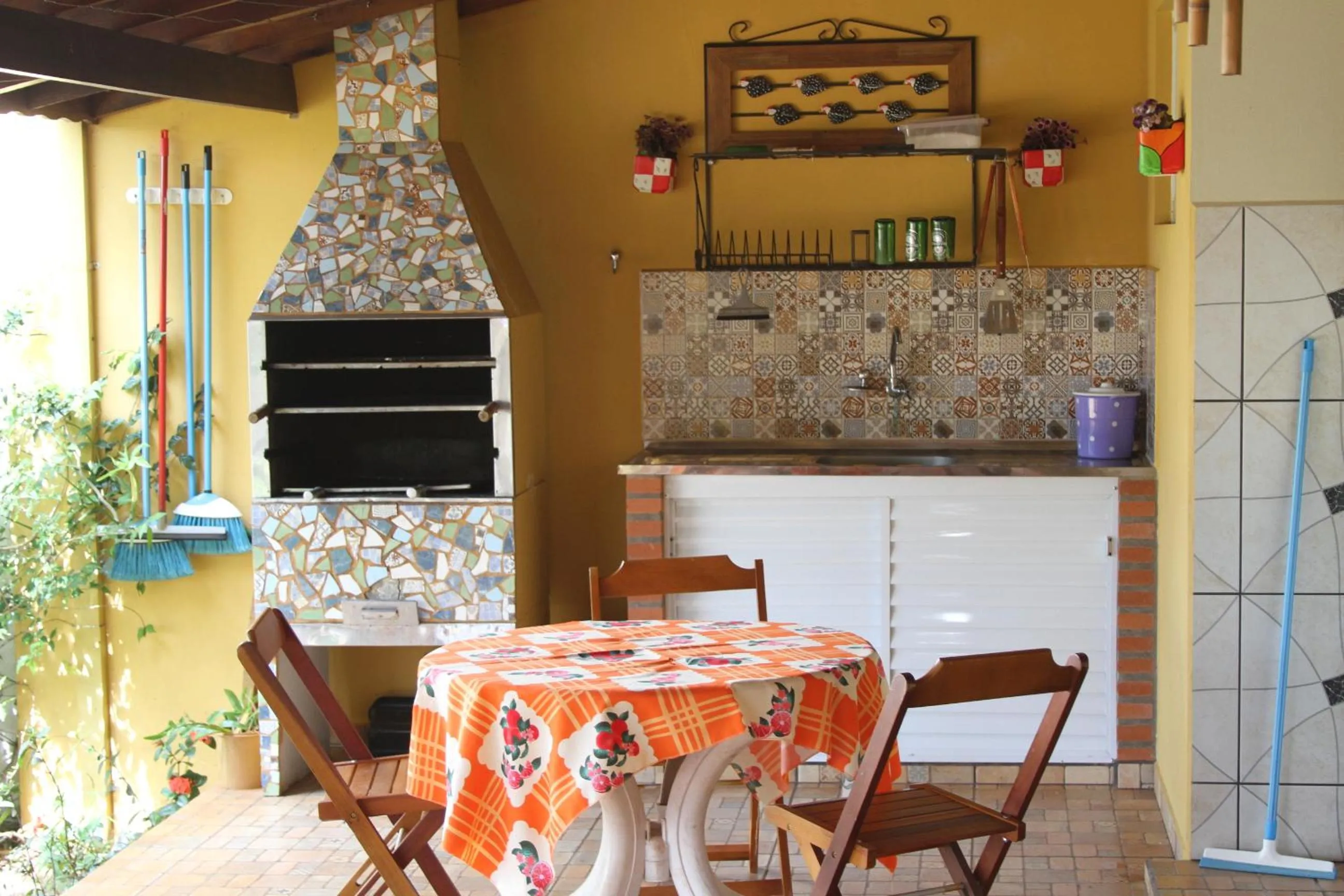 BBQ facilities in Pousada Jacare Pepira