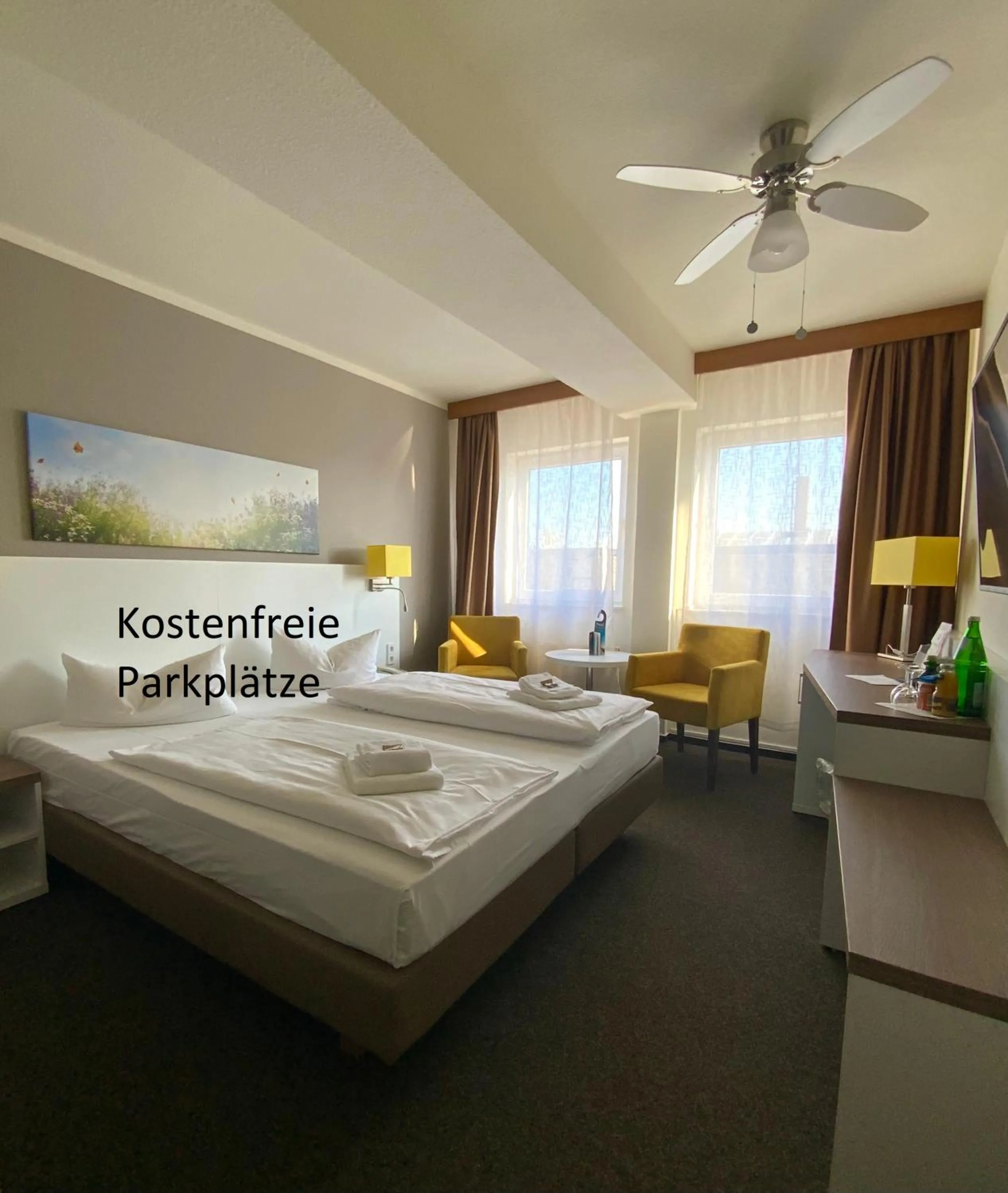 Bed in astral'Inn Leipzig Hotel & Restaurant