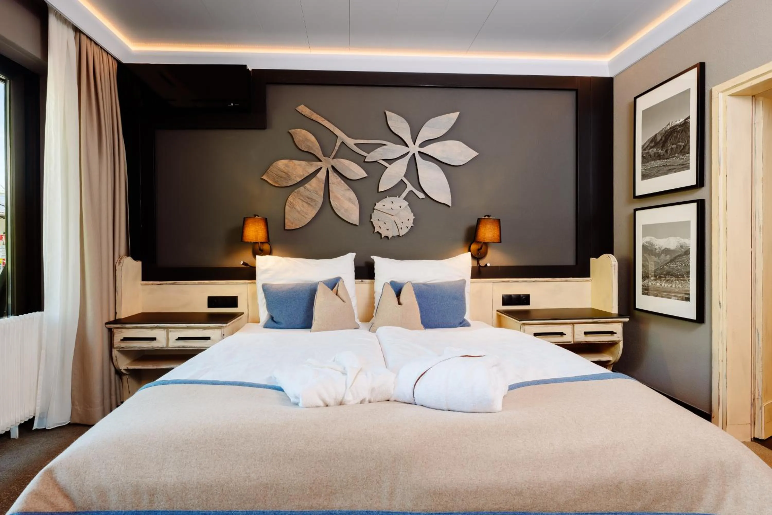 Bed in MONDI Hotel Tscherms