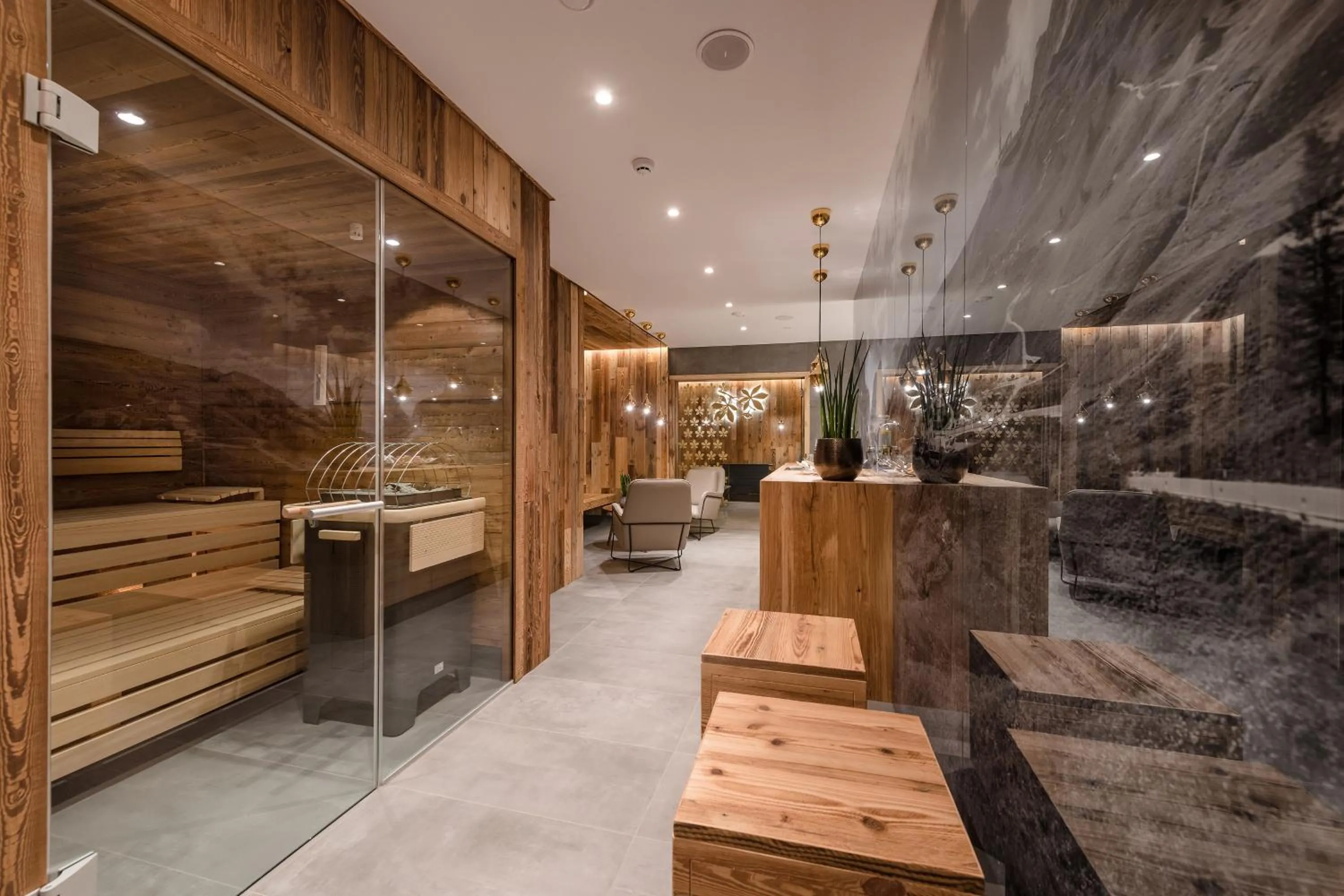 Sauna in MONDI Hotel Tscherms