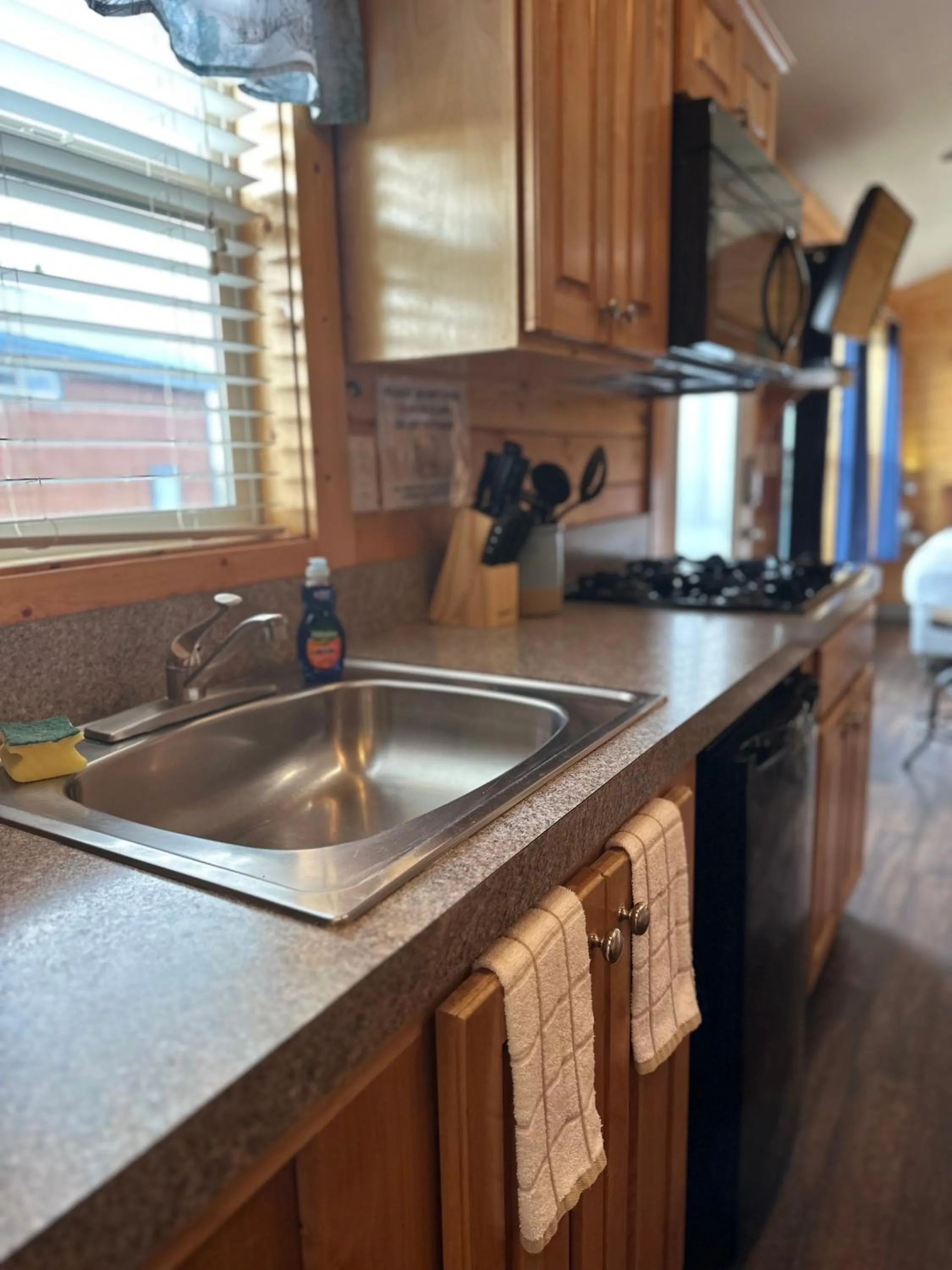 Kitchen or kitchenette in Westport Inn Cabins