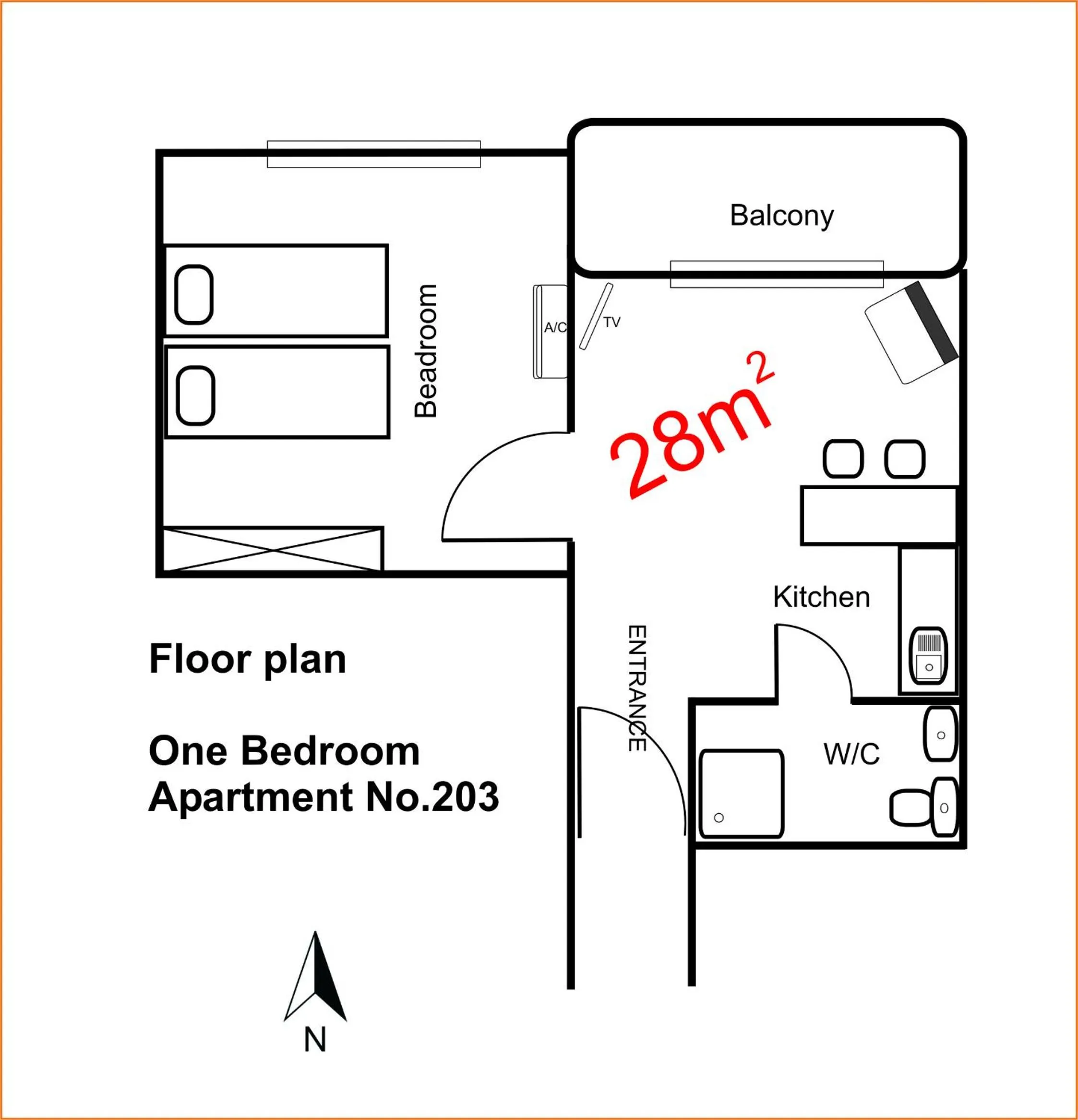 Floor plan in Elenapa Holiday Apartments