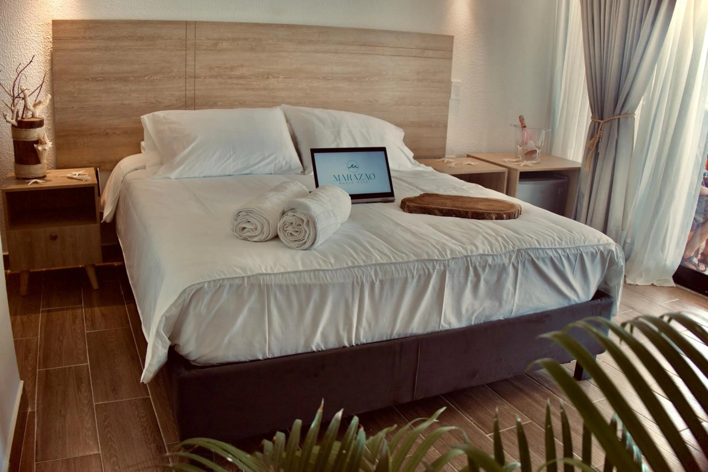 Bed in Marazao Beach Hotel & Spa